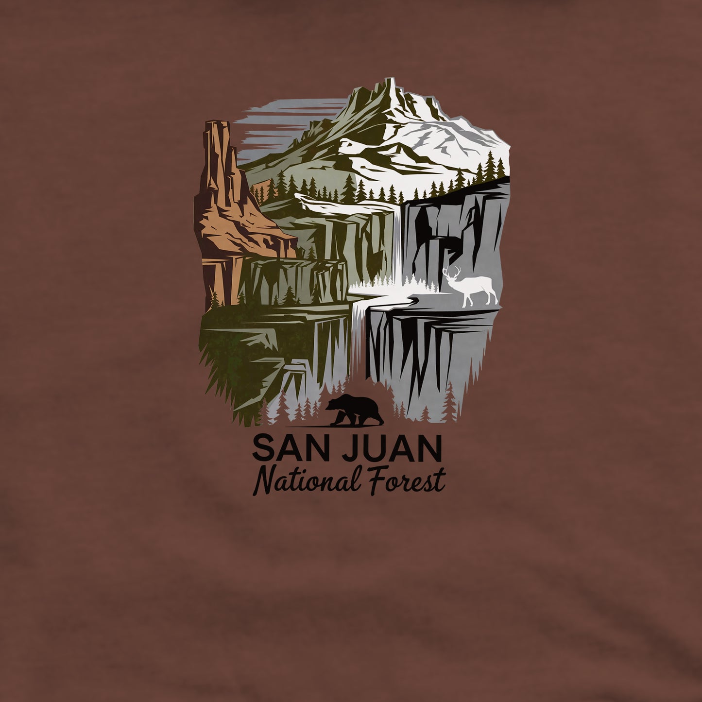 San Juan National Forest Crewneck Sweatshirt Adventure and Outdoors Themed Sweatshirt