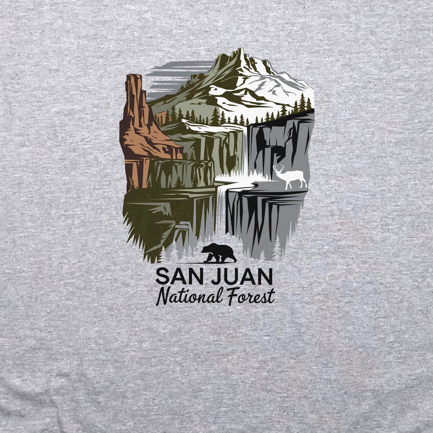 San Juan National Forest Crewneck Sweatshirt Adventure and Outdoors Themed Sweatshirt
