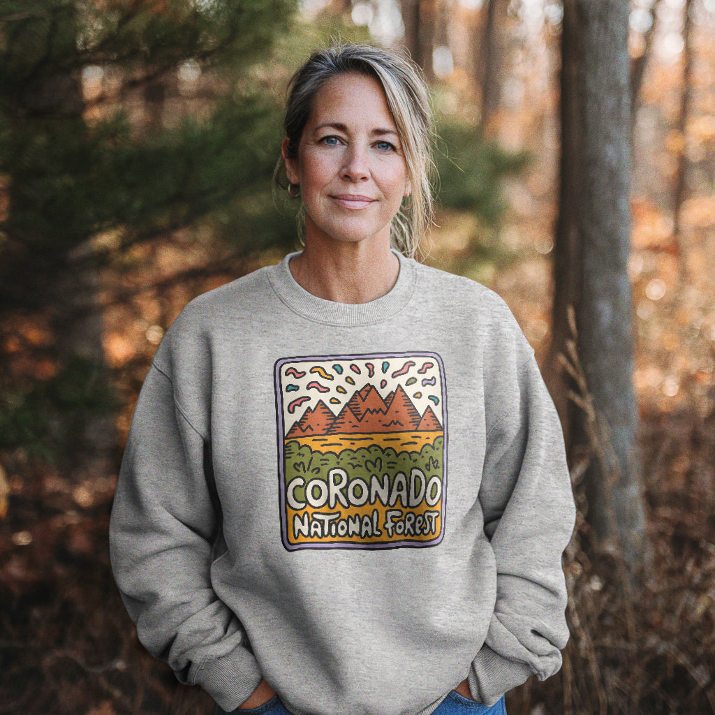 Coronado National Forest Crewneck Sweatshirt Adventure and Outdoors Themed Sweatshirt