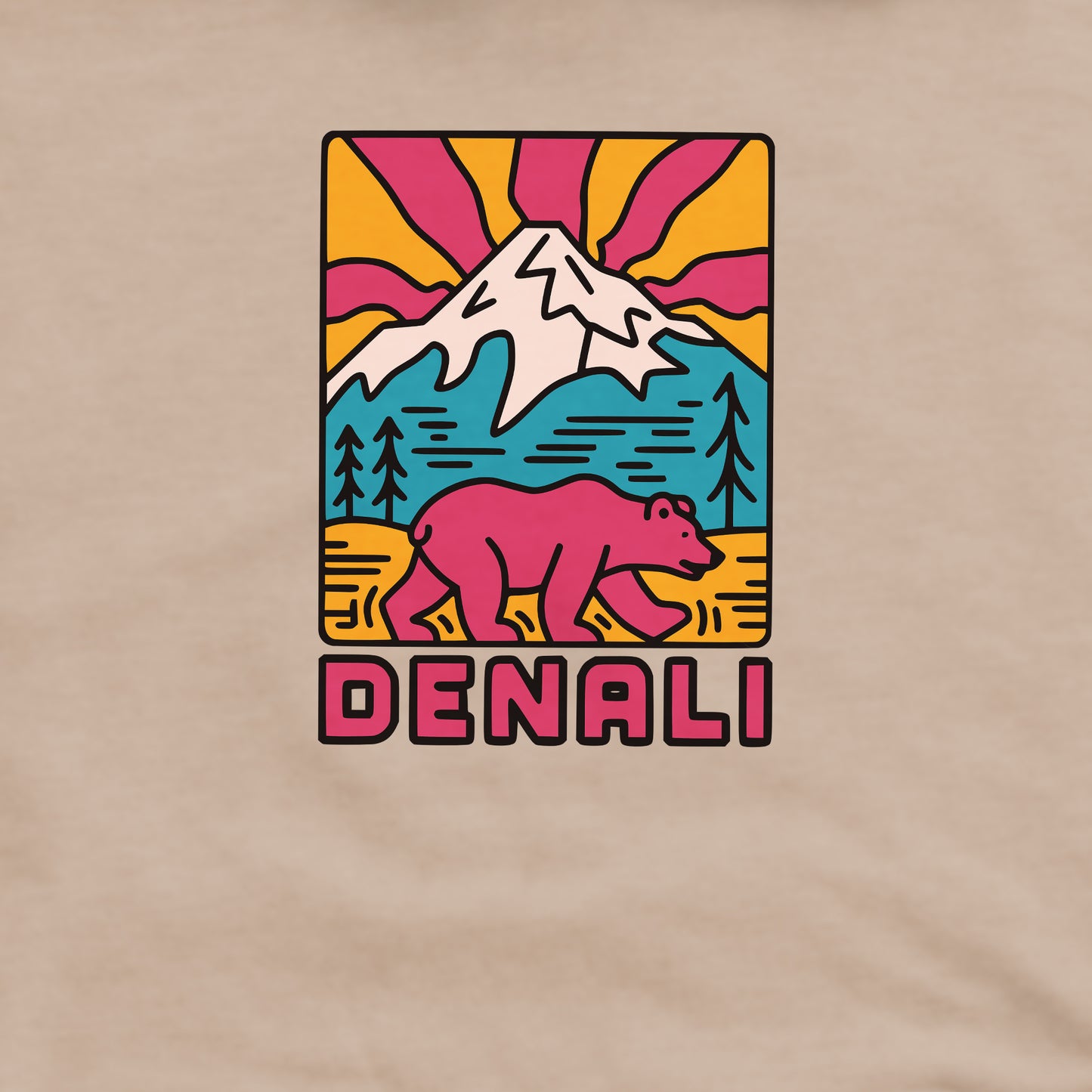 Denali National Park Crewneck Sweatshirt Adventure and Outdoors Themed Sweatshirt