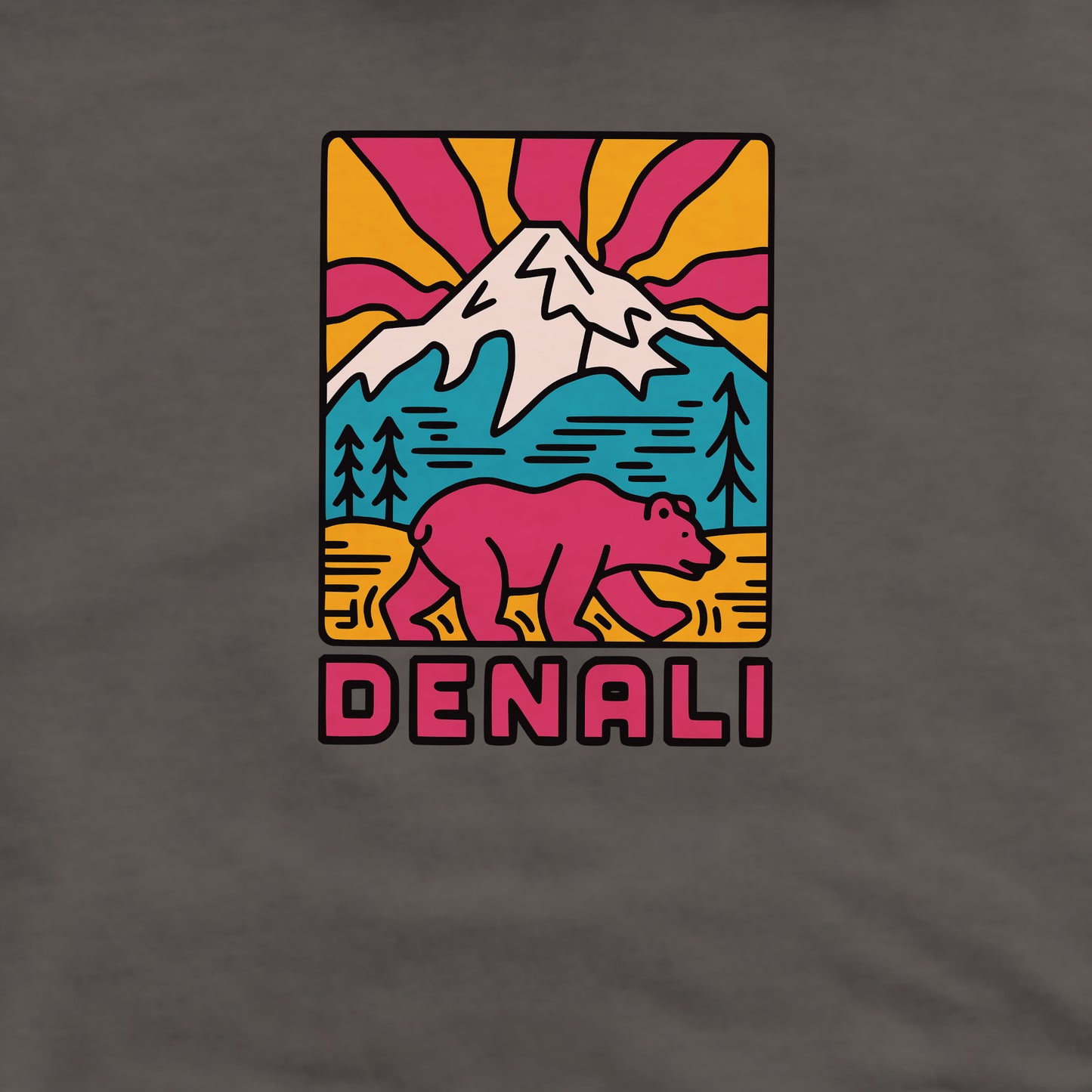 Denali National Park Crewneck Sweatshirt Adventure and Outdoors Themed Sweatshirt