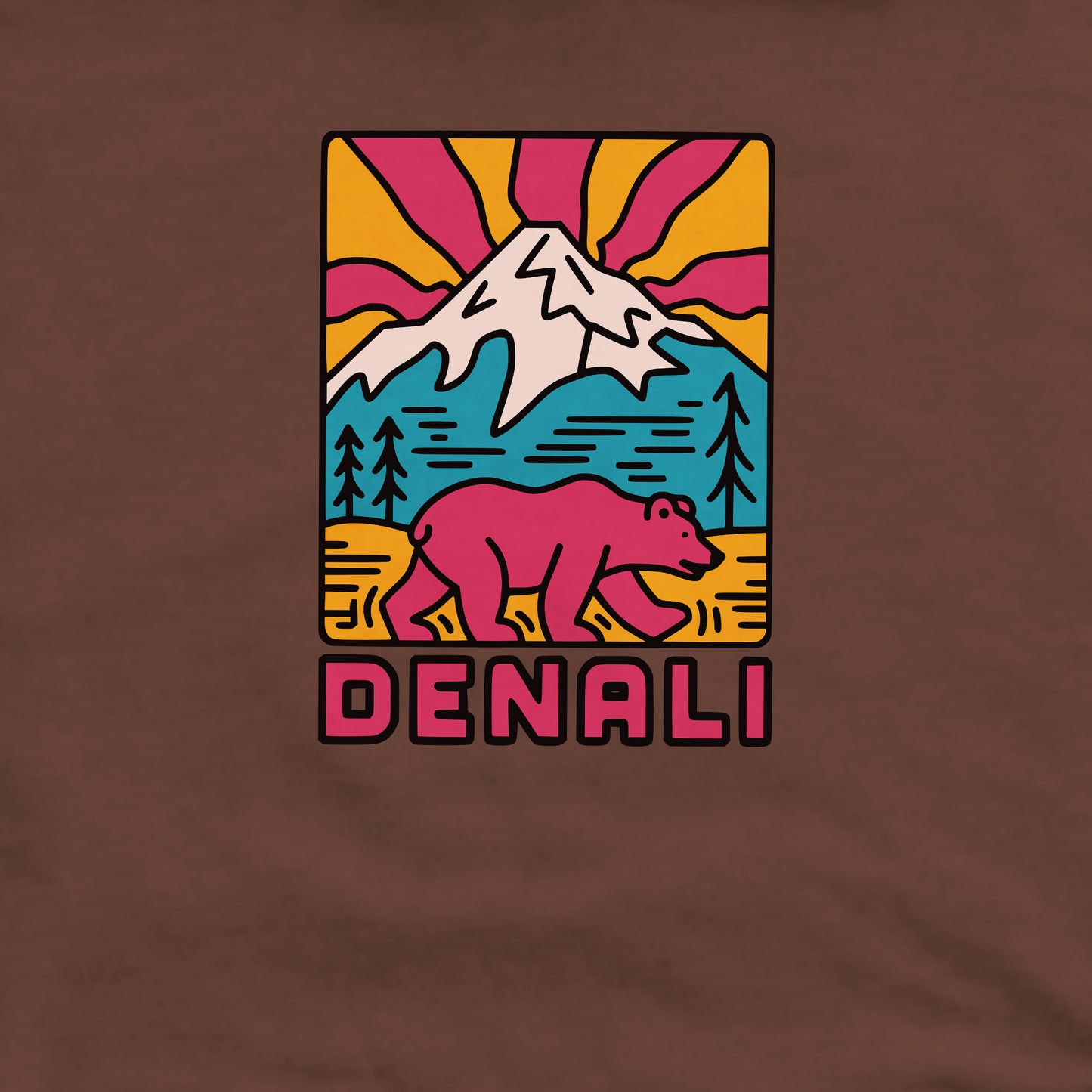 Denali National Park Crewneck Sweatshirt Adventure and Outdoors Themed Sweatshirt
