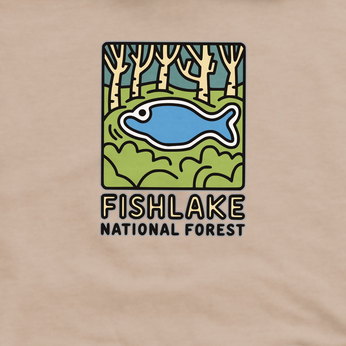 Fishlake National Forest Crewneck Sweatshirt Adventure and Outdoors Themed Sweatshirt