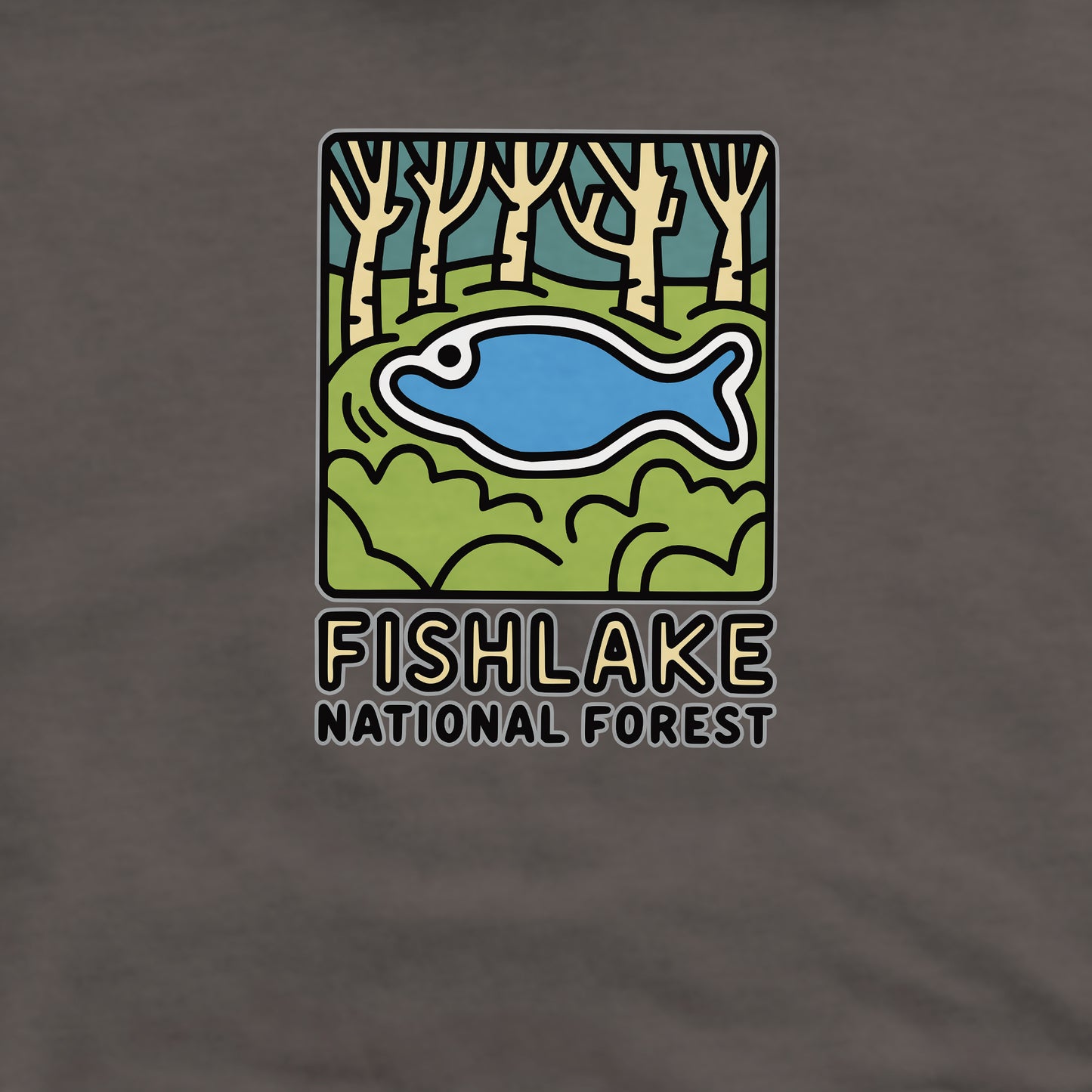 Fishlake National Forest Crewneck Sweatshirt Adventure and Outdoors Themed Sweatshirt