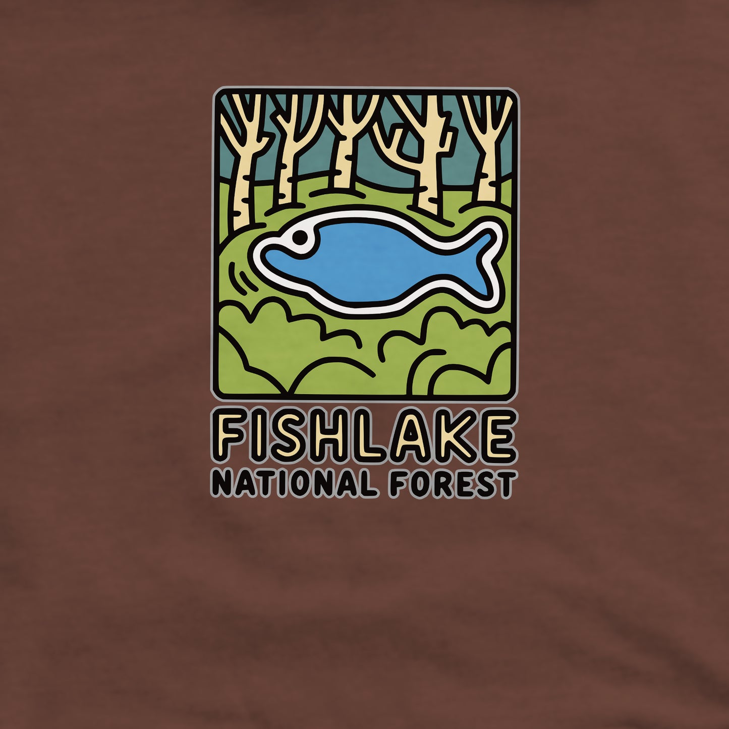 Fishlake National Forest Crewneck Sweatshirt Adventure and Outdoors Themed Sweatshirt