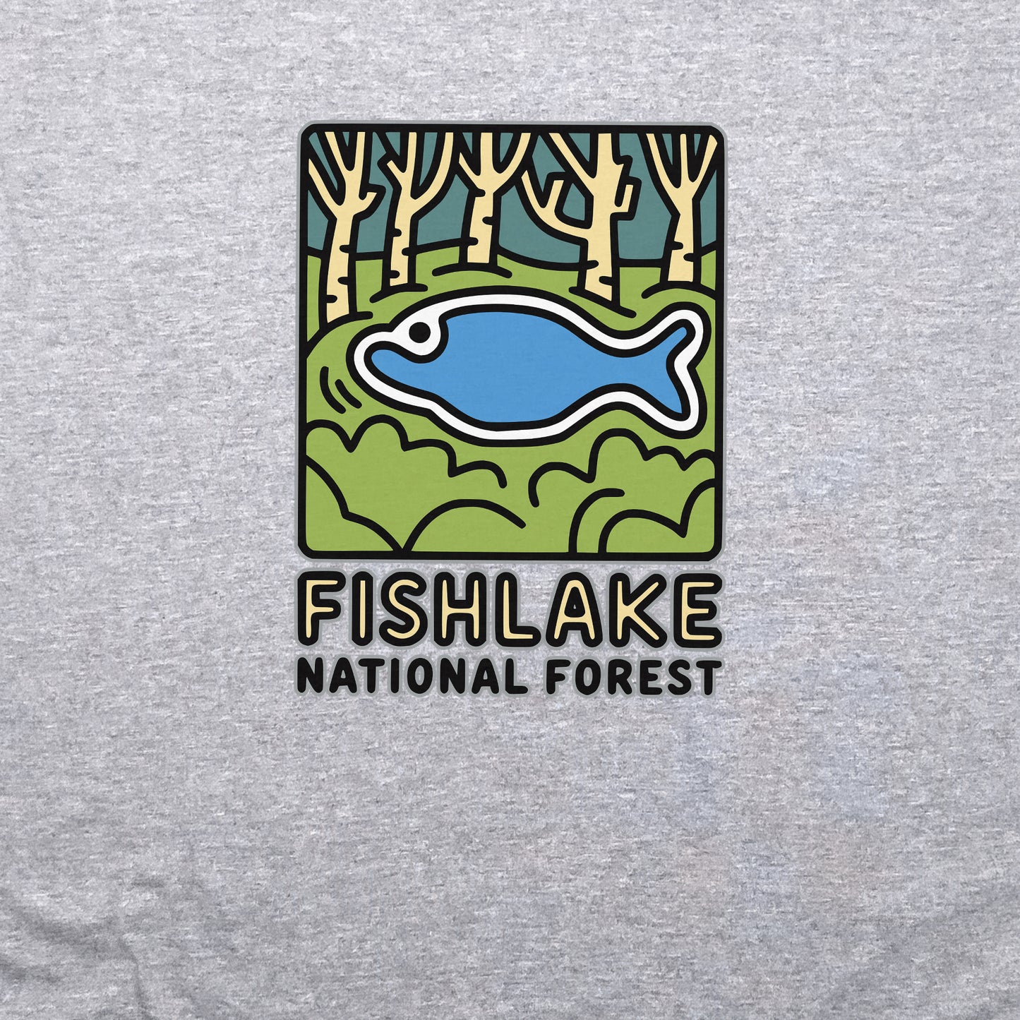 Fishlake National Forest Crewneck Sweatshirt Adventure and Outdoors Themed Sweatshirt