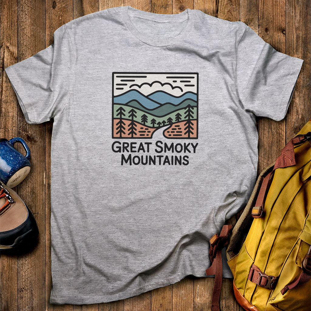 Great Smoky Mountains National Park T-Shirt Sport Grey Adventure and Outdoors Themed T-Shirt