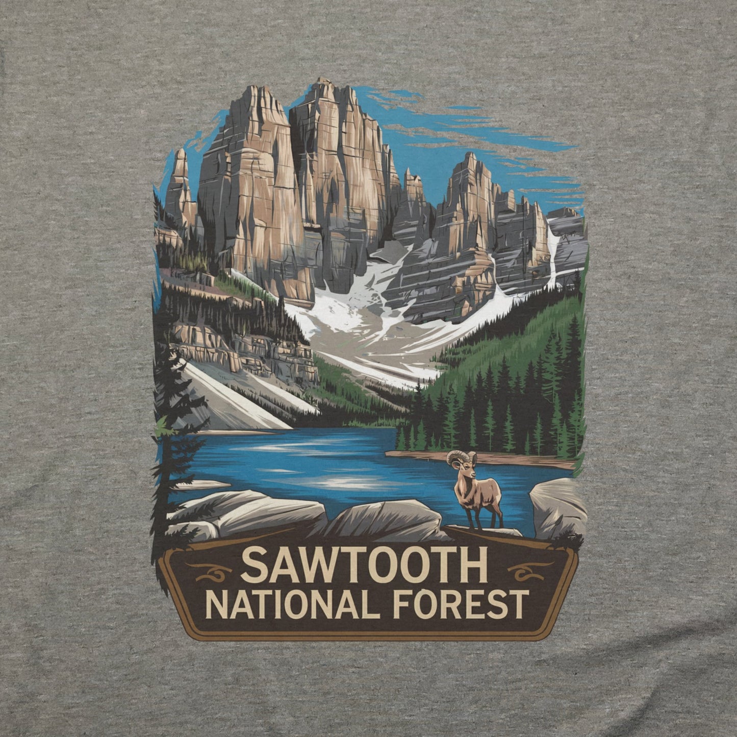 Sawtooth National Forest T-Shirt Adventure and Outdoors Themed T-Shirt