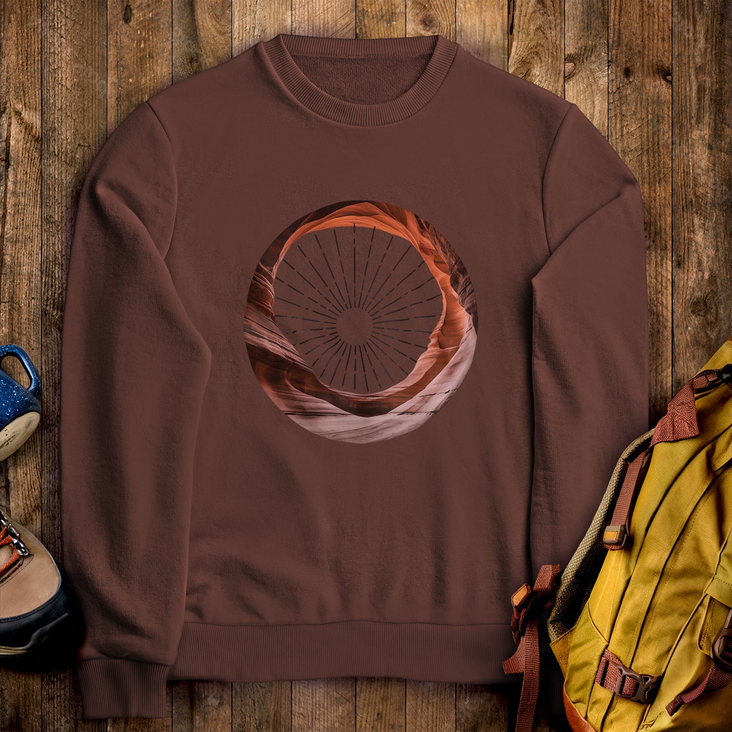 Arches National Park Crewneck Sweatshirt Cocoa Adventure and Outdoors Themed Sweatshirt