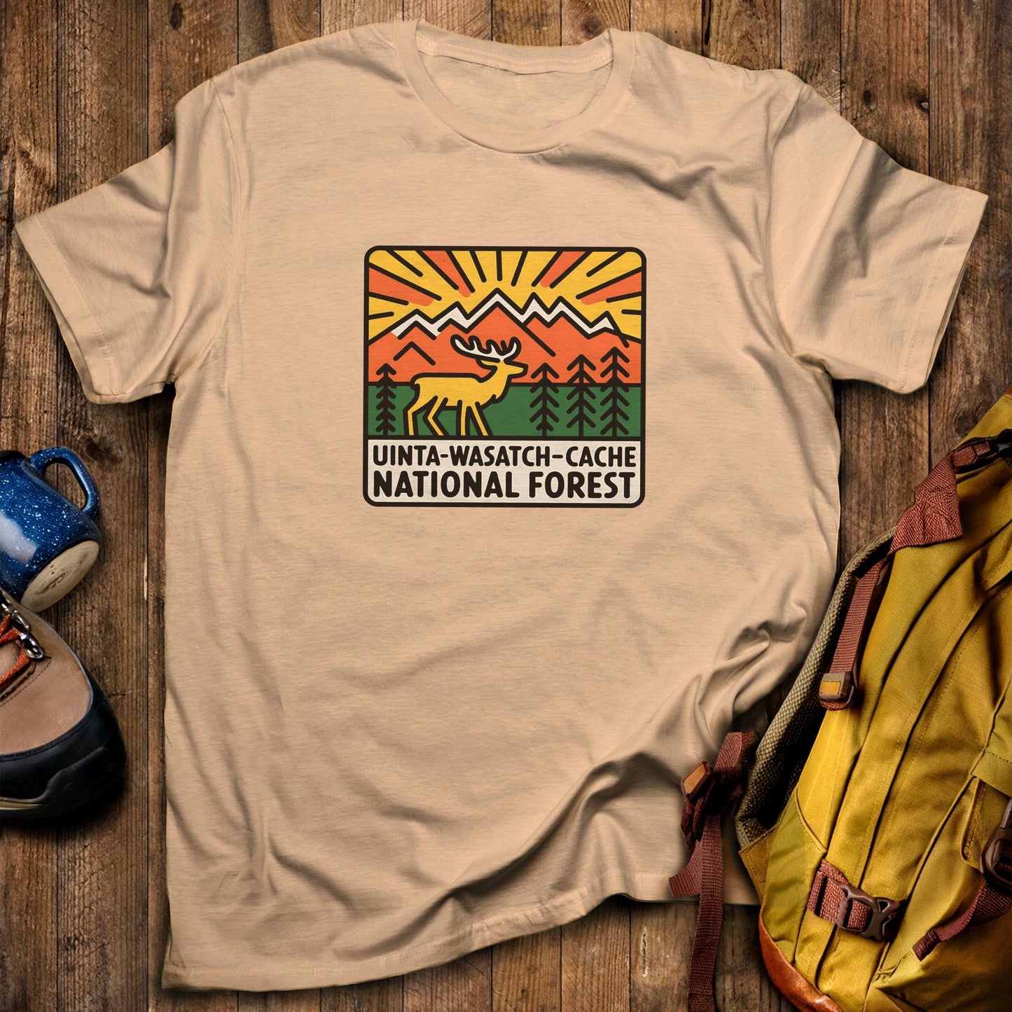 Uinta-Wasatch-Cache National Forest T-Shirt Sand Adventure and Outdoors Themed T-Shirt