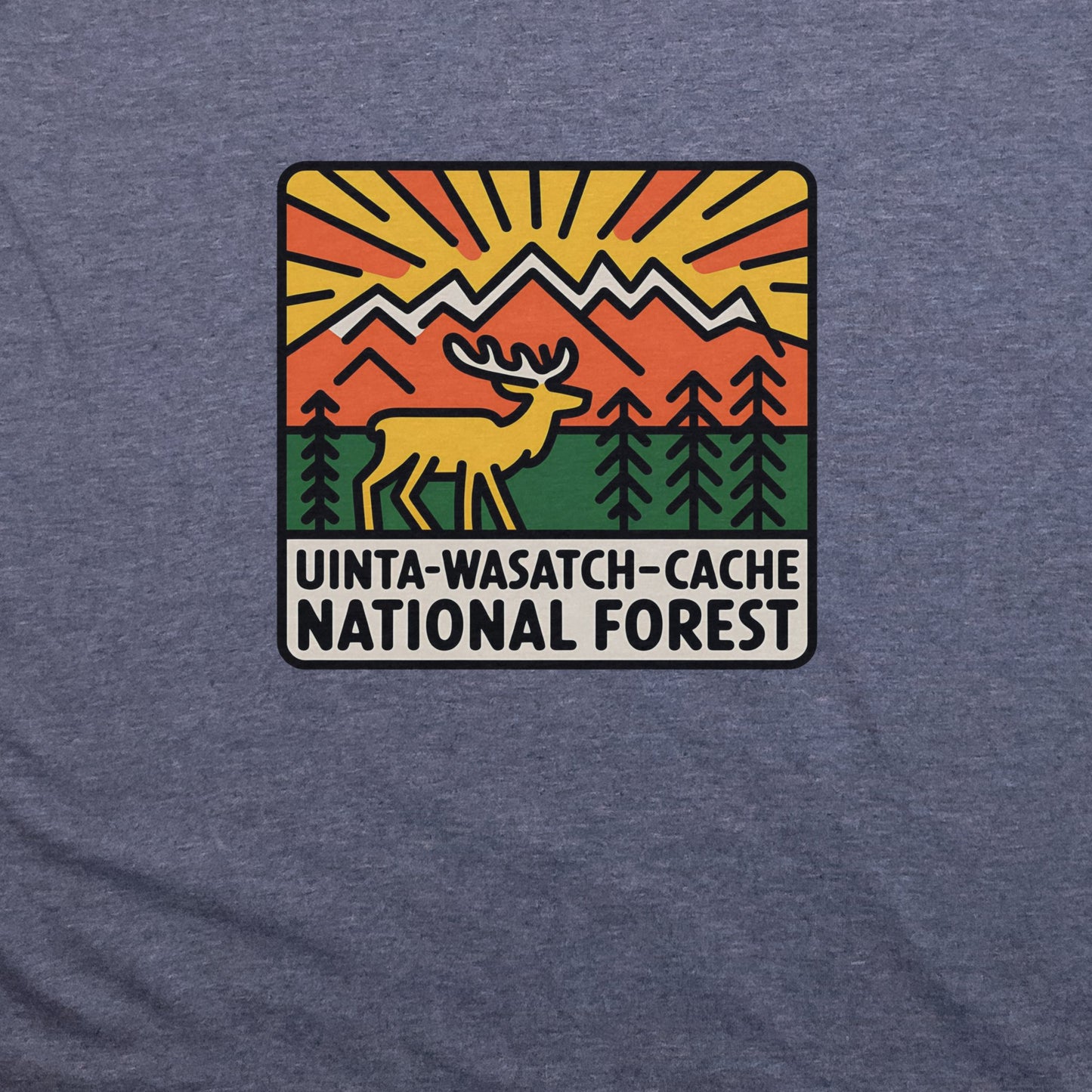 Uinta-Wasatch-Cache National Forest T-Shirt Adventure and Outdoors Themed T-Shirt