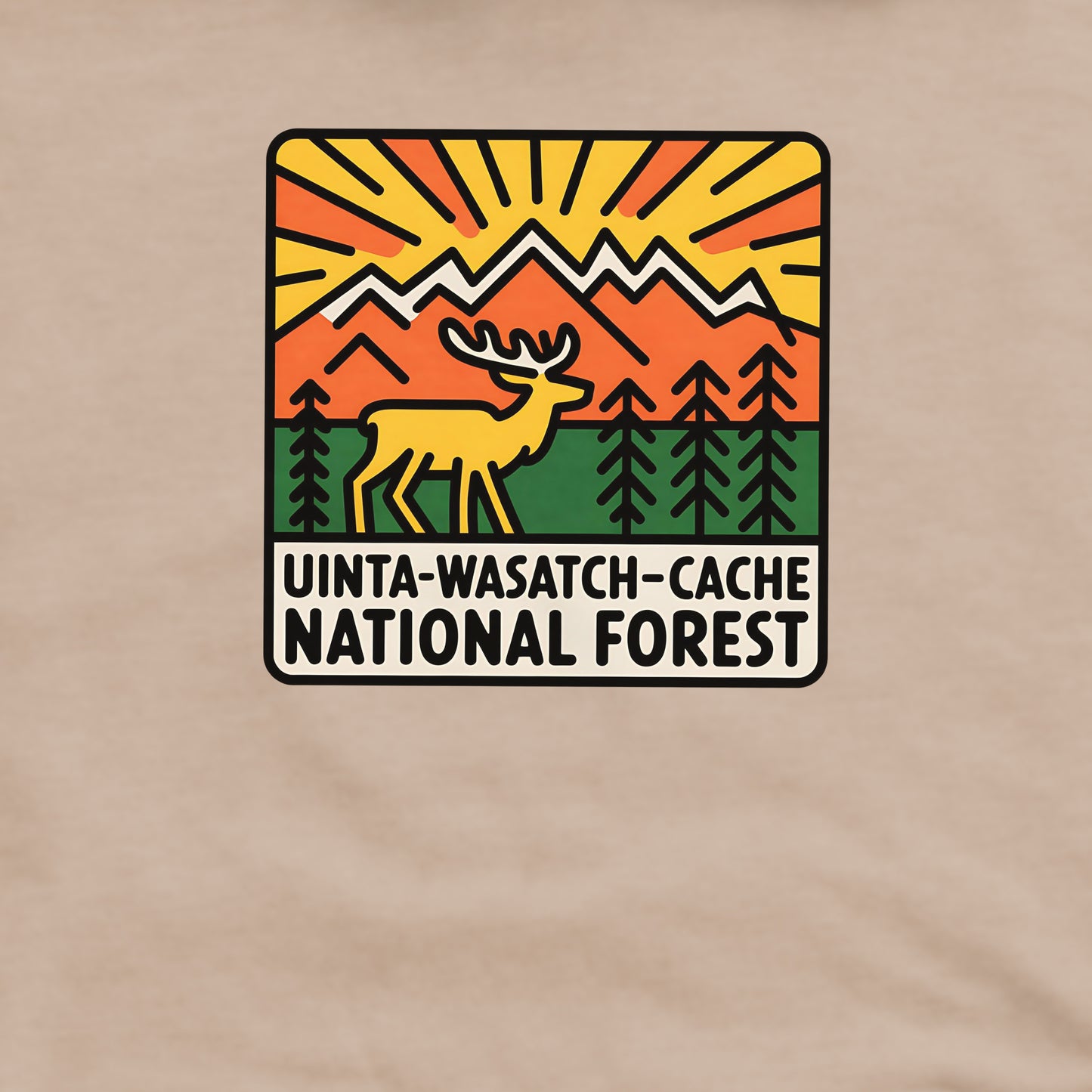 Uinta-Wasatch-Cache National Forest Crewneck Sweatshirt Adventure and Outdoors Themed Sweatshirt