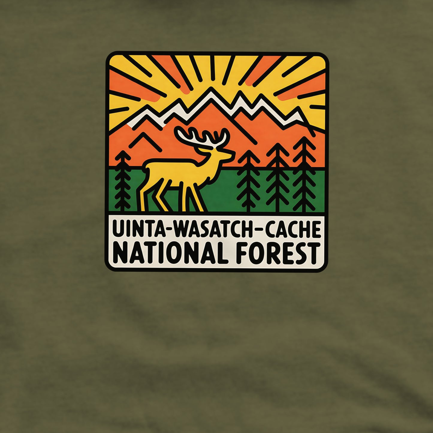 Uinta-Wasatch-Cache National Forest Crewneck Sweatshirt Adventure and Outdoors Themed Sweatshirt