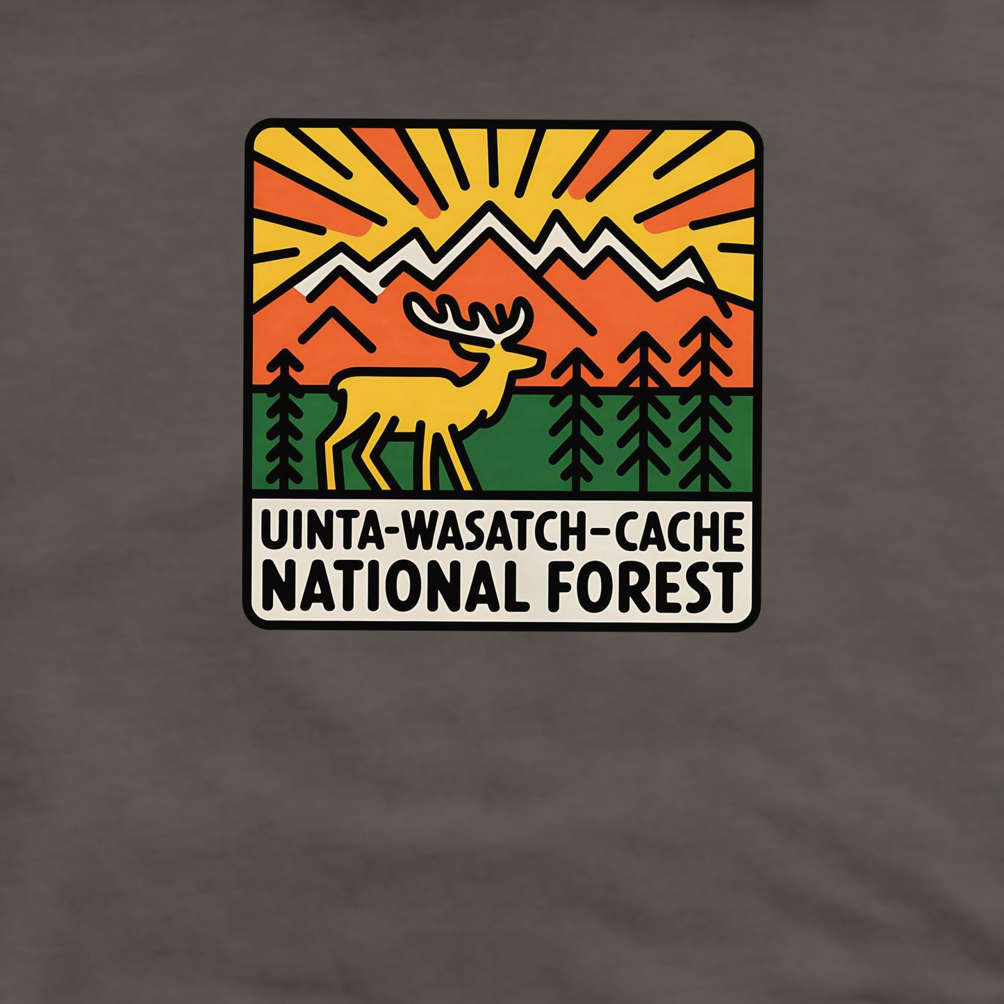 Uinta-Wasatch-Cache National Forest Crewneck Sweatshirt Adventure and Outdoors Themed Sweatshirt
