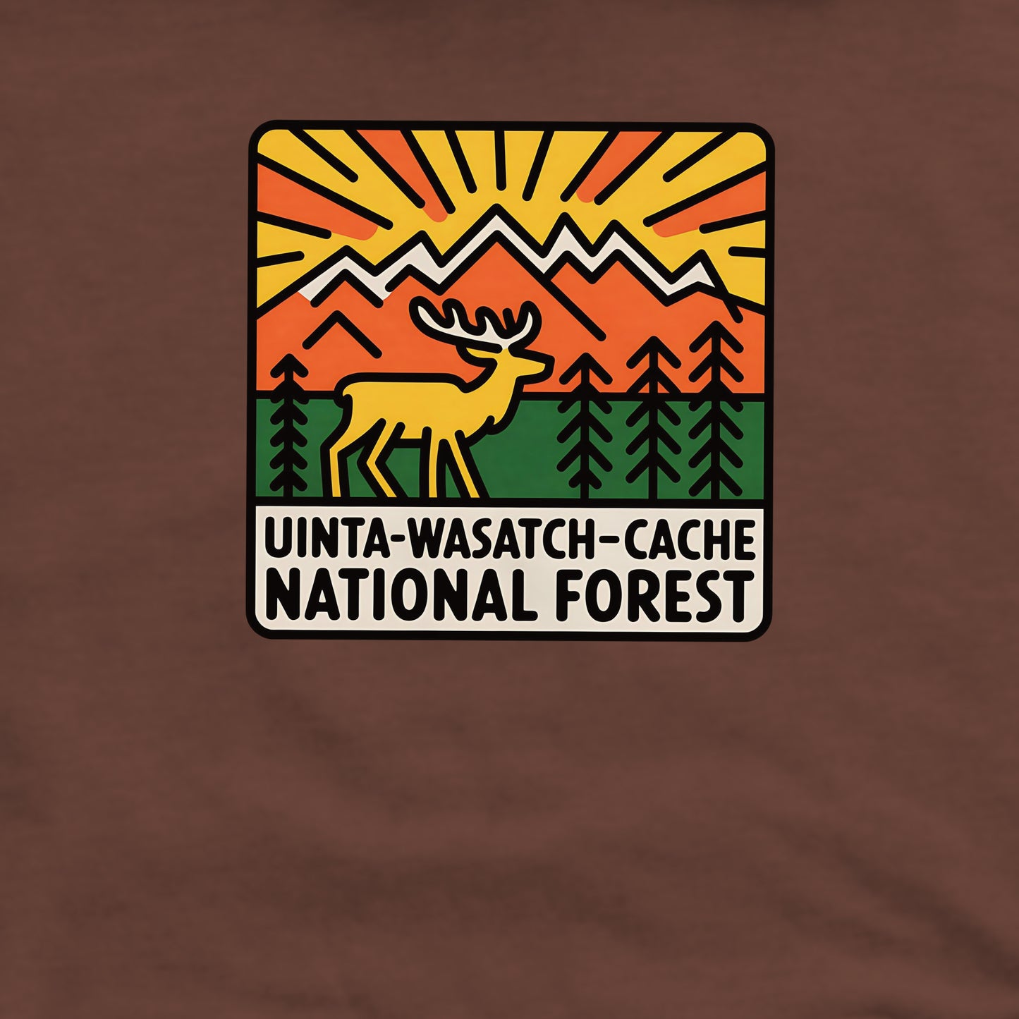 Uinta-Wasatch-Cache National Forest Crewneck Sweatshirt Adventure and Outdoors Themed Sweatshirt