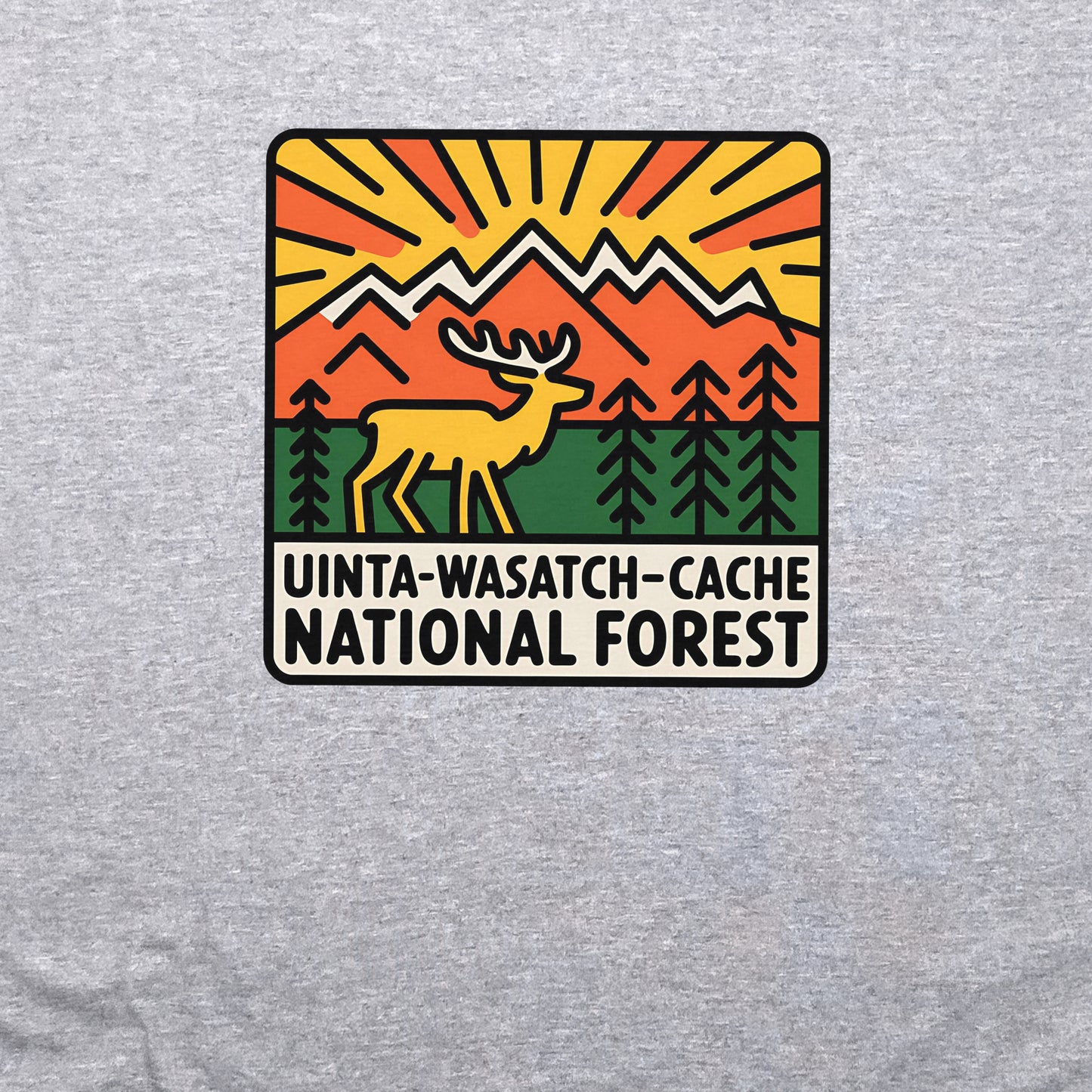 Uinta-Wasatch-Cache National Forest Crewneck Sweatshirt Adventure and Outdoors Themed Sweatshirt