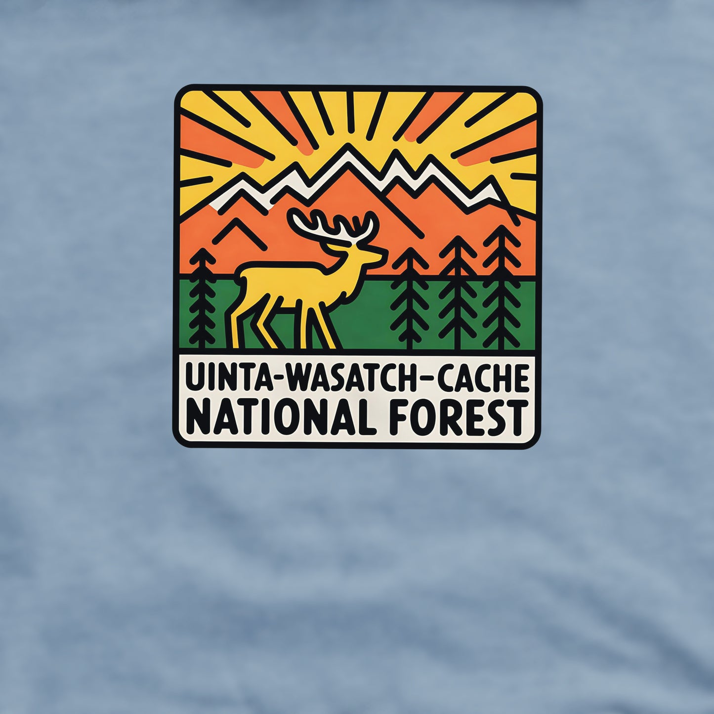 Uinta-Wasatch-Cache National Forest Crewneck Sweatshirt Adventure and Outdoors Themed Sweatshirt