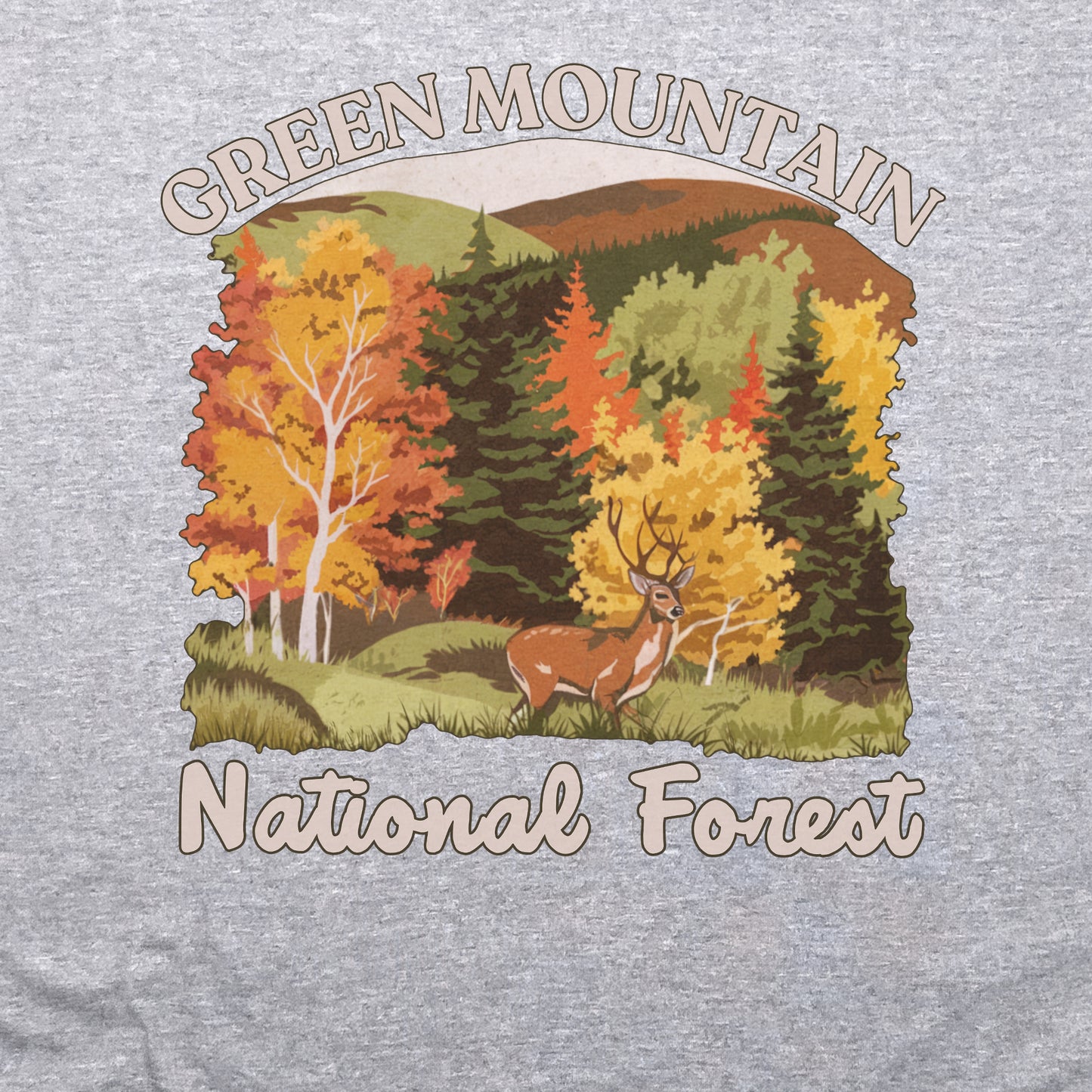 Green Mountain National Forest Crewneck Sweatshirt Adventure and Outdoors Themed Sweatshirt