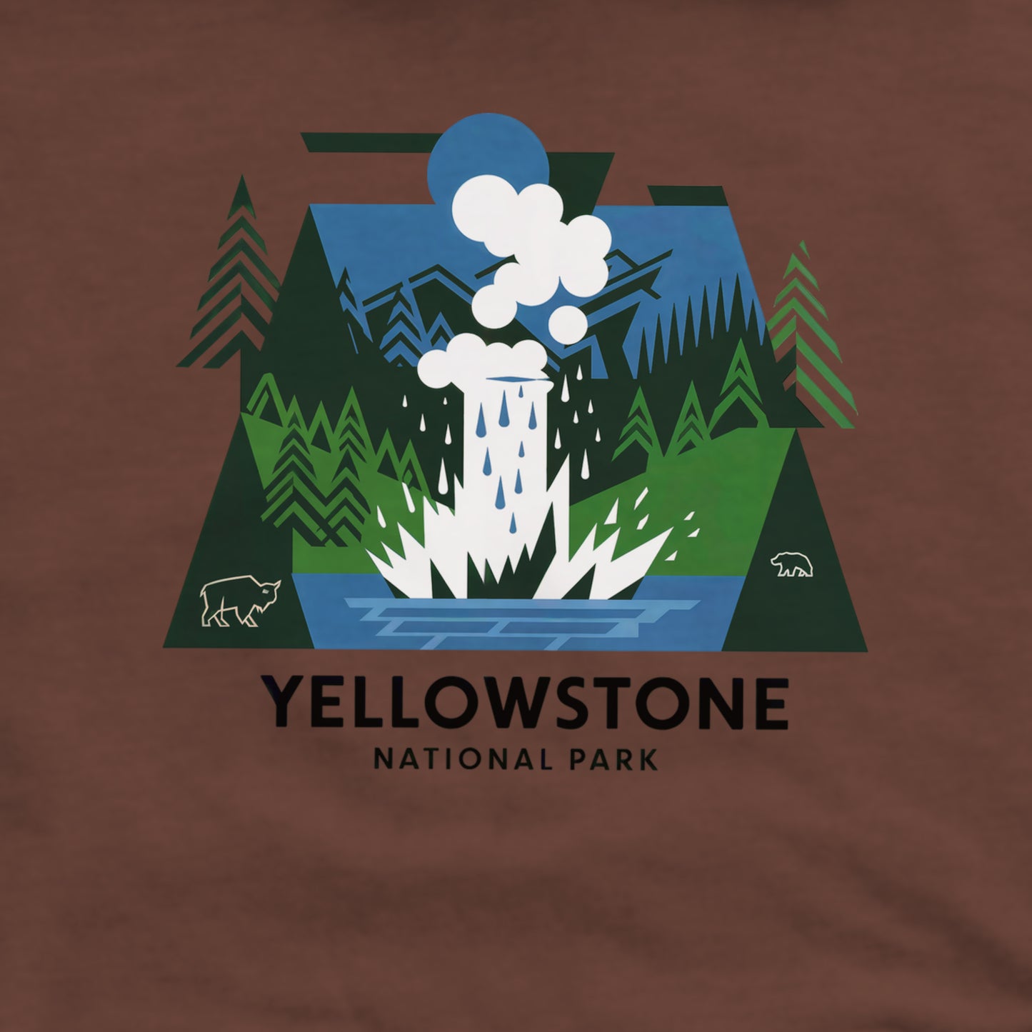 Yellowstone National Park Crewneck Sweatshirt Adventure and Outdoors Themed Sweatshirt