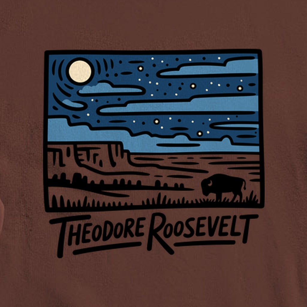 Theodore Roosevelt National Park at Night Crewneck Sweatshirt