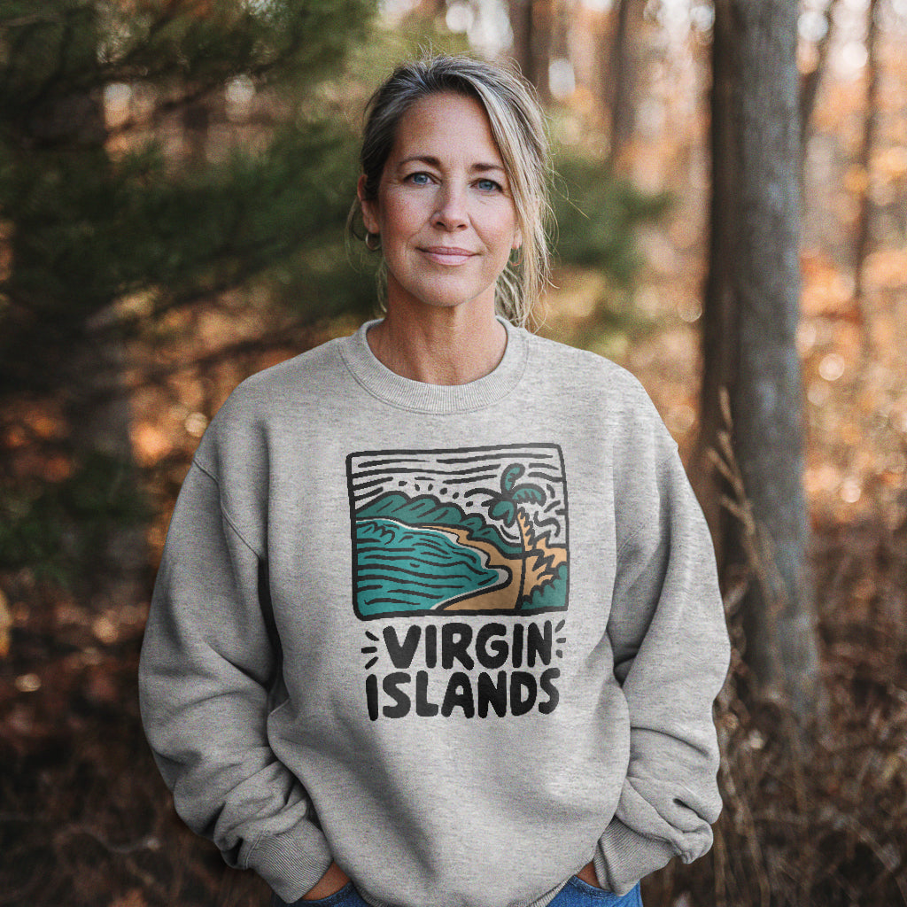 Virgin Islands National Park Crewneck Sweatshirt Adventure and Outdoors Themed Sweatshirt
