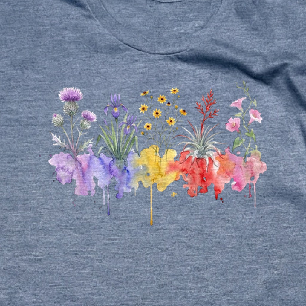 Watercolor Everglades Wildflowers T-Shirt