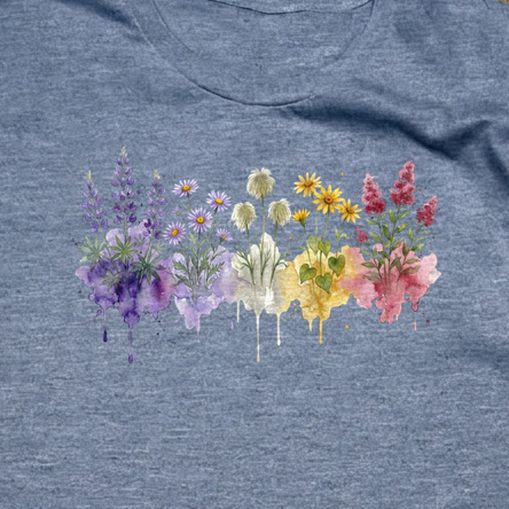 Watercolor North Cascades Wildflowers T-Shirt