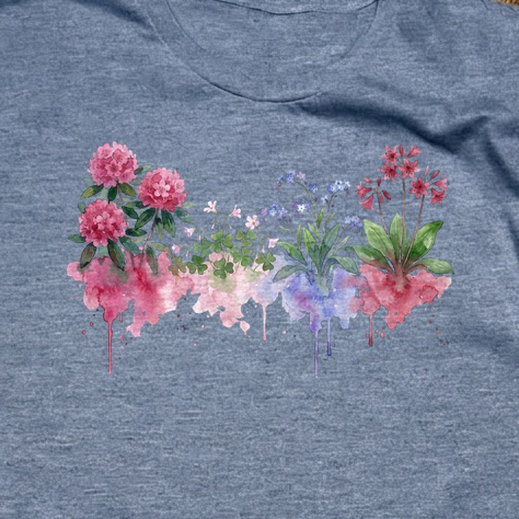 Watercolor Redwood Wildflowers T-Shirt