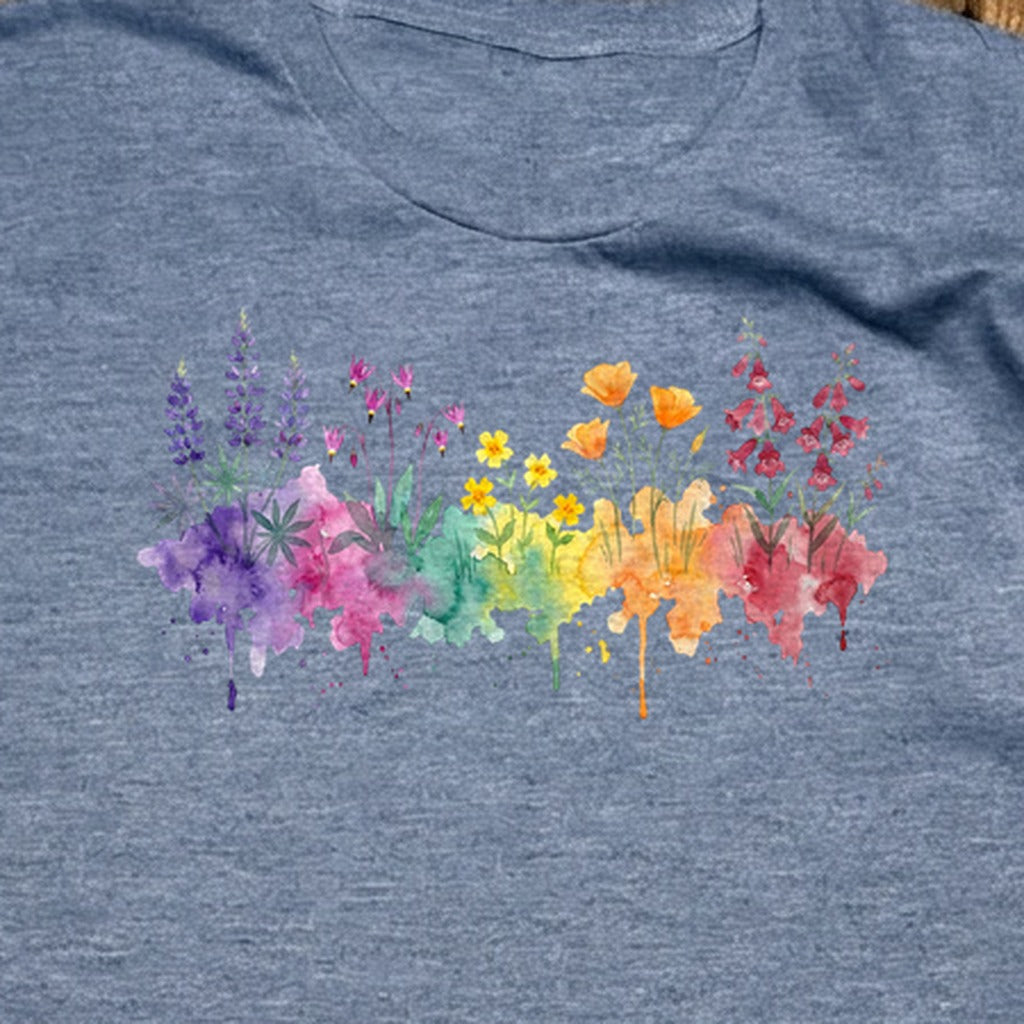 Watercolor Yosemite Wildflowers T-Shirt