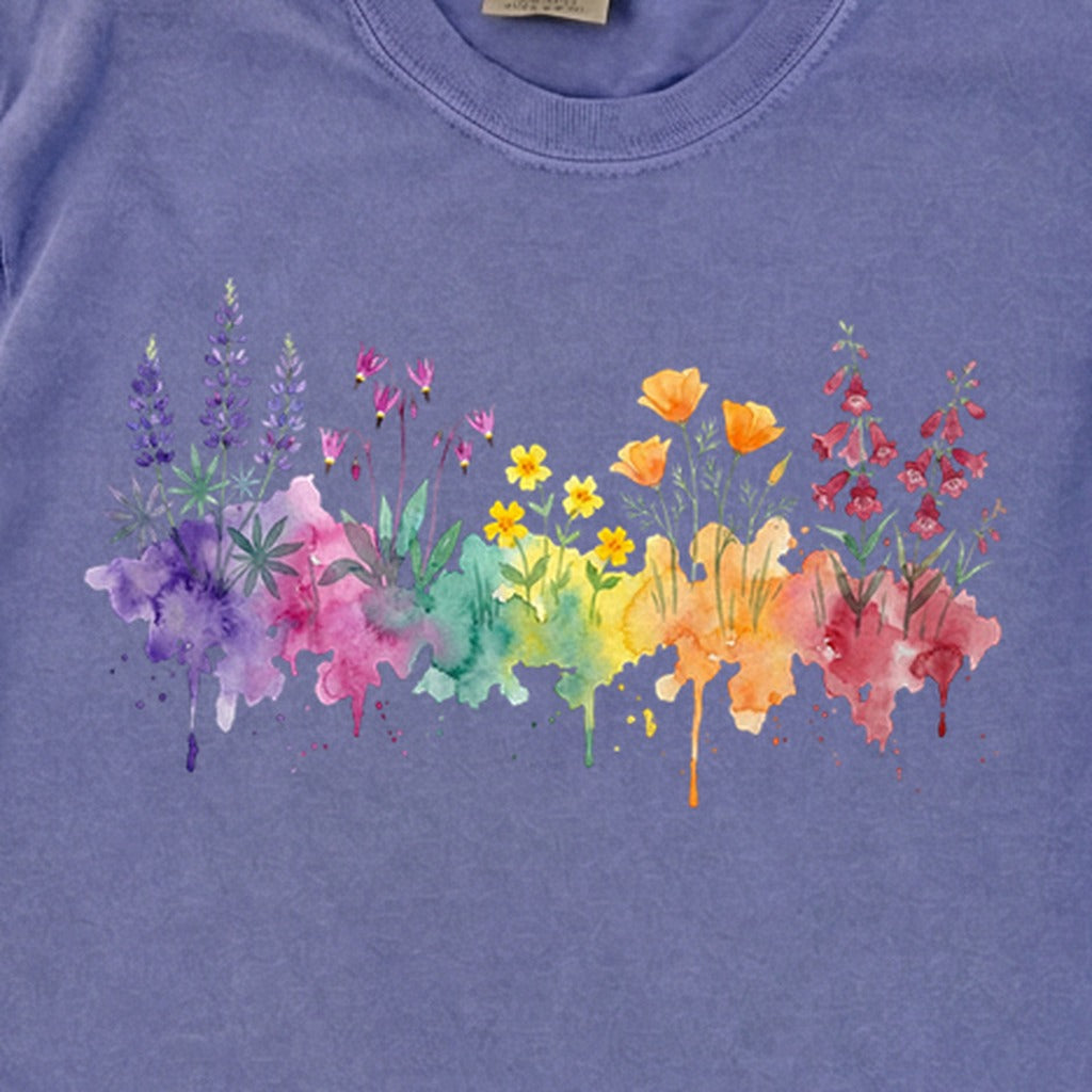 Watercolor Yosemite Wildflowers Premium Long Sleeve