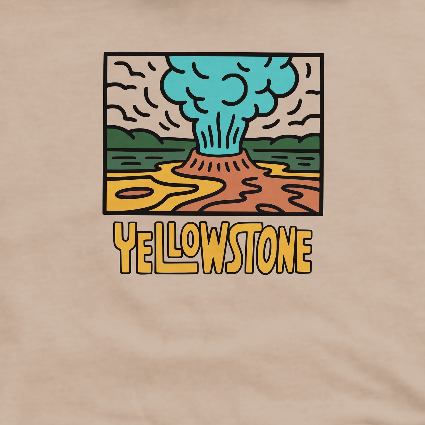 Yellowstone National Park Crewneck Sweatshirt Adventure and Outdoors Themed Sweatshirt