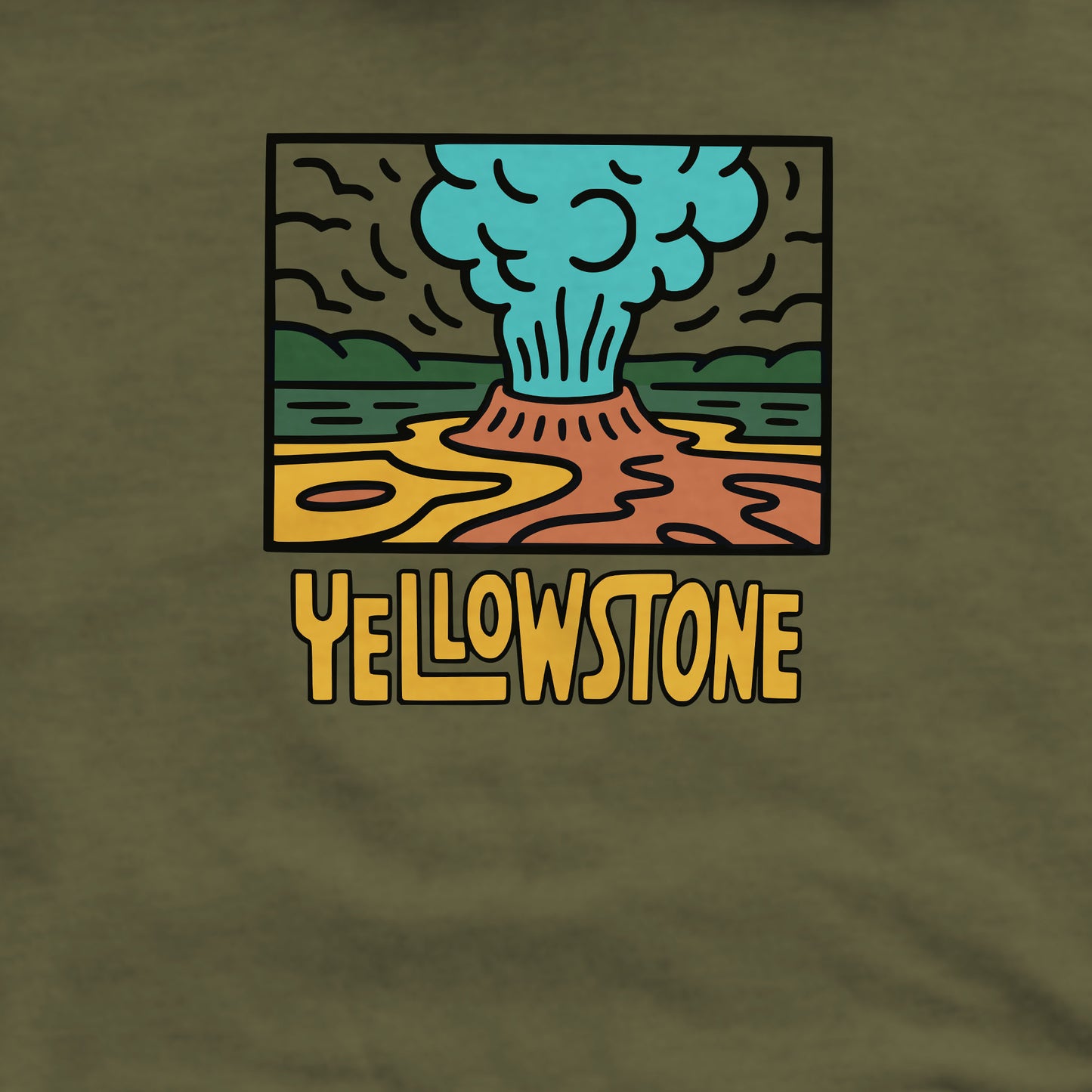 Yellowstone National Park Crewneck Sweatshirt Adventure and Outdoors Themed Sweatshirt
