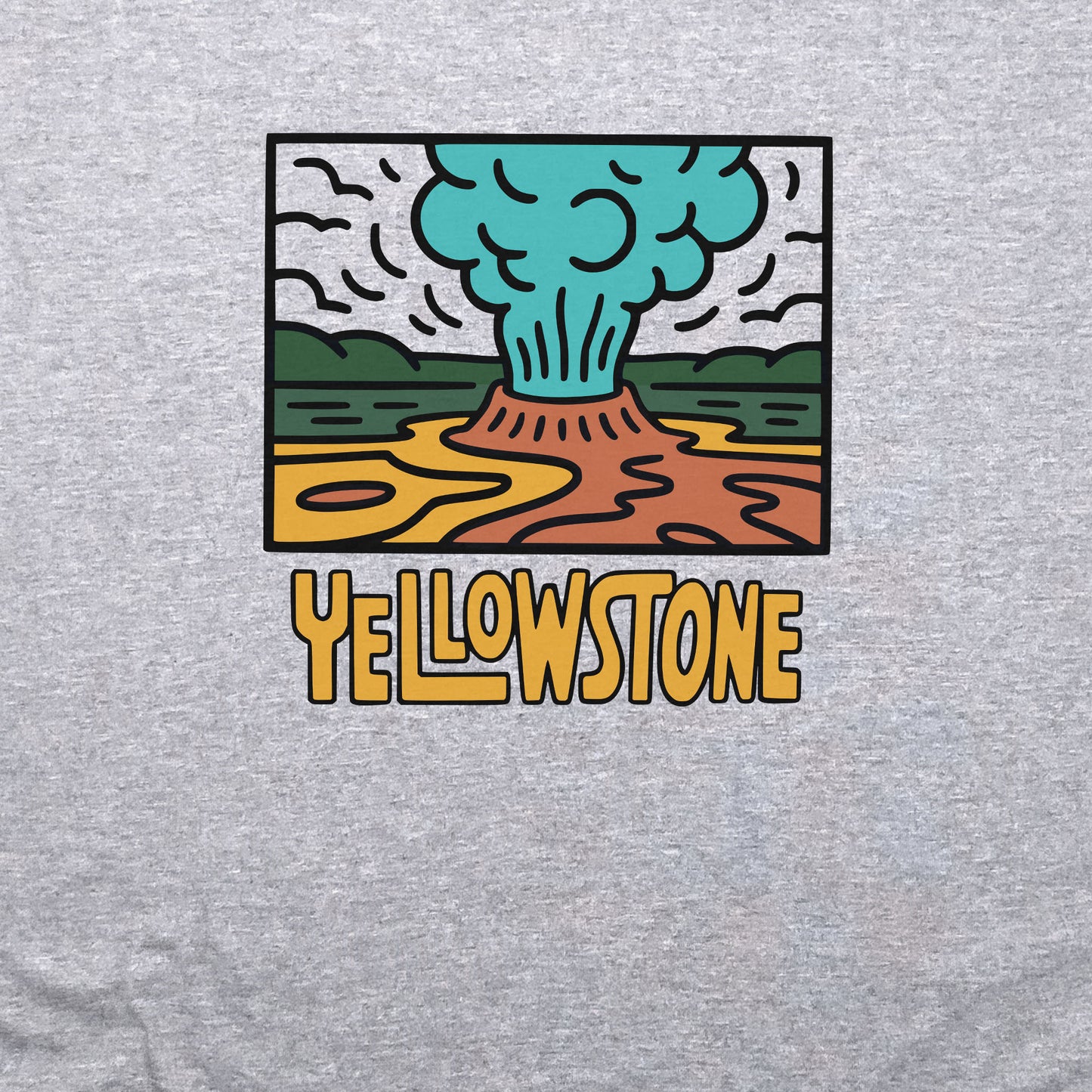 Yellowstone National Park Crewneck Sweatshirt Adventure and Outdoors Themed Sweatshirt