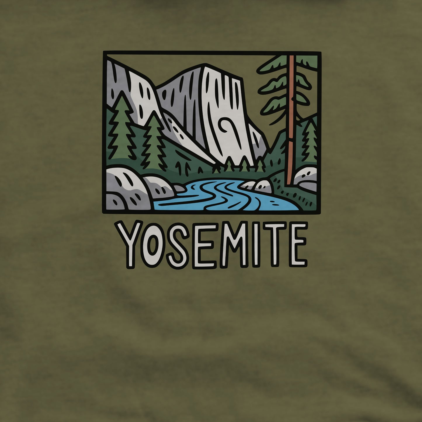 Yosemite National Park Crewneck Sweatshirt Adventure and Outdoors Themed Sweatshirt