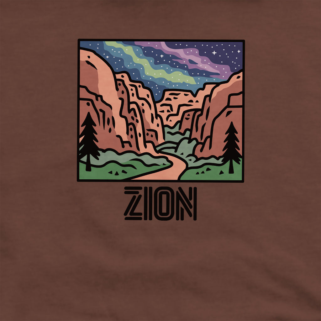 Zion at Night Crewneck Sweatshirt Adventure and Outdoors Themed Sweatshirt