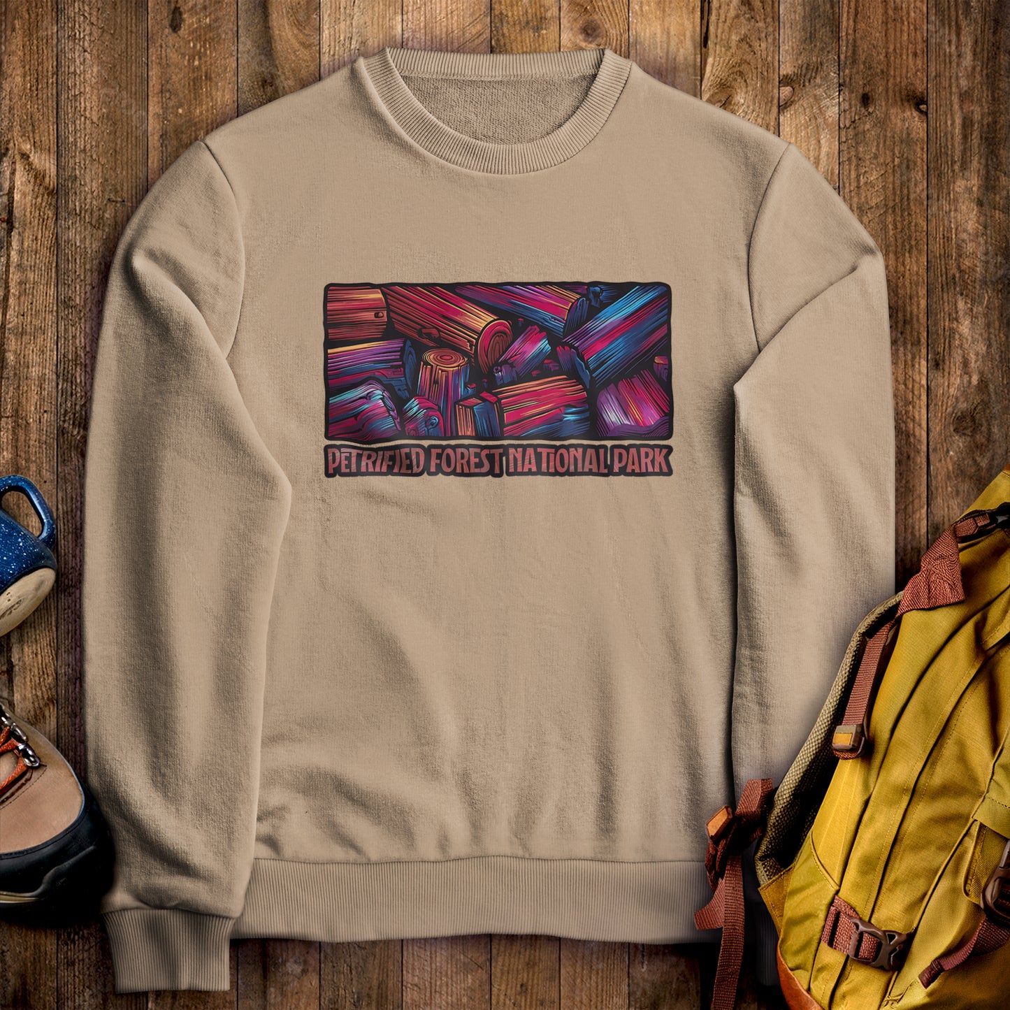 Petrified Forest National Park Crewneck Sweatshirt Sand Adventure and Outdoors Themed Sweatshirt