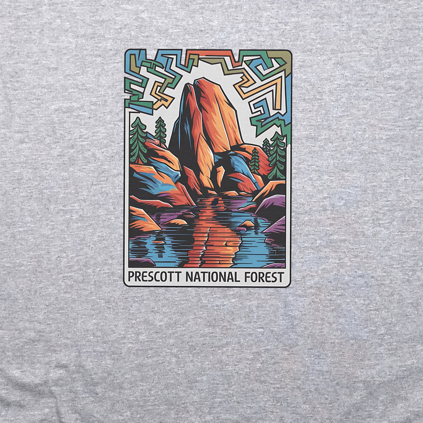 Prescott National Forest Crewneck Sweatshirt Adventure and Outdoors Themed Sweatshirt