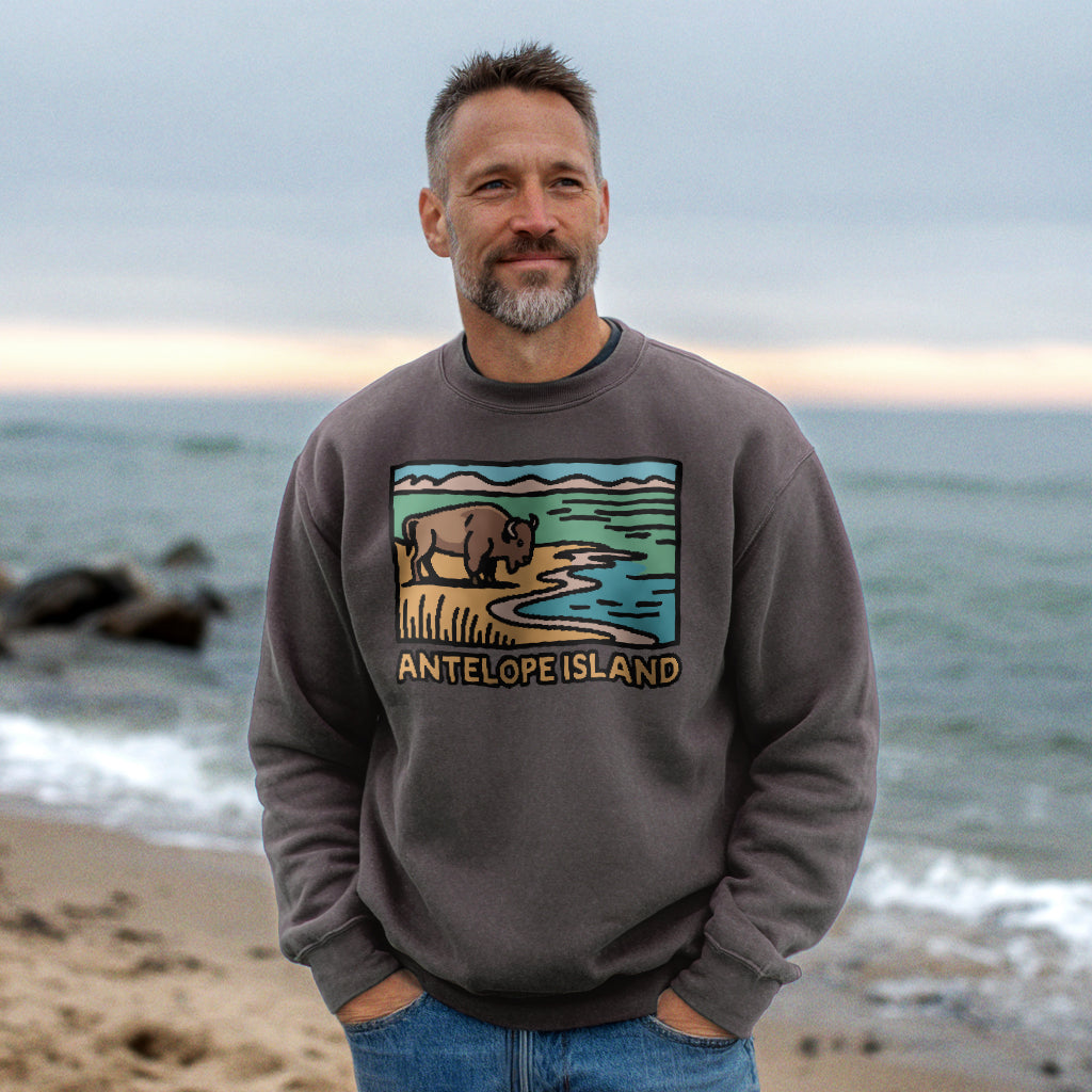 Antelope Island State Park Crewneck Sweatshirt Adventure and Outdoors Themed Sweatshirt