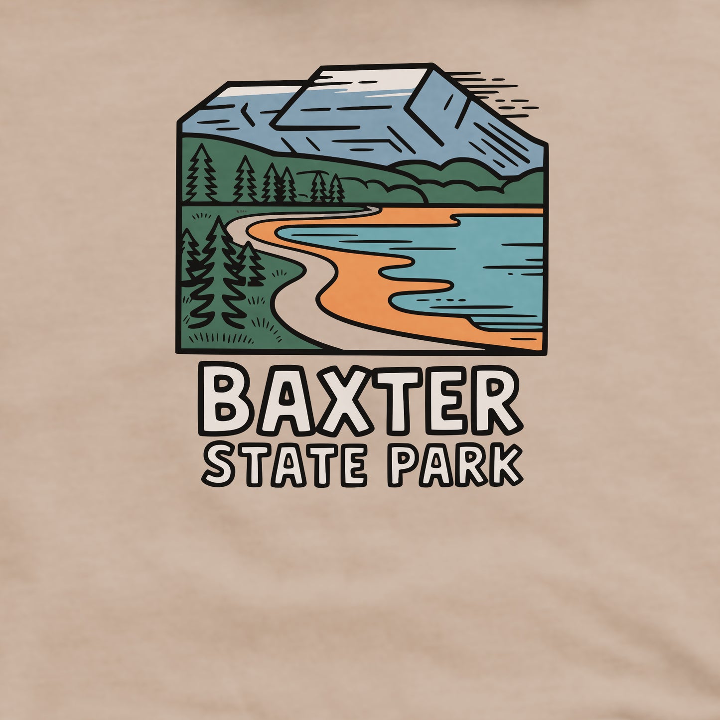 Baxter State Park Crewneck Sweatshirt Adventure and Outdoors Themed Sweatshirt