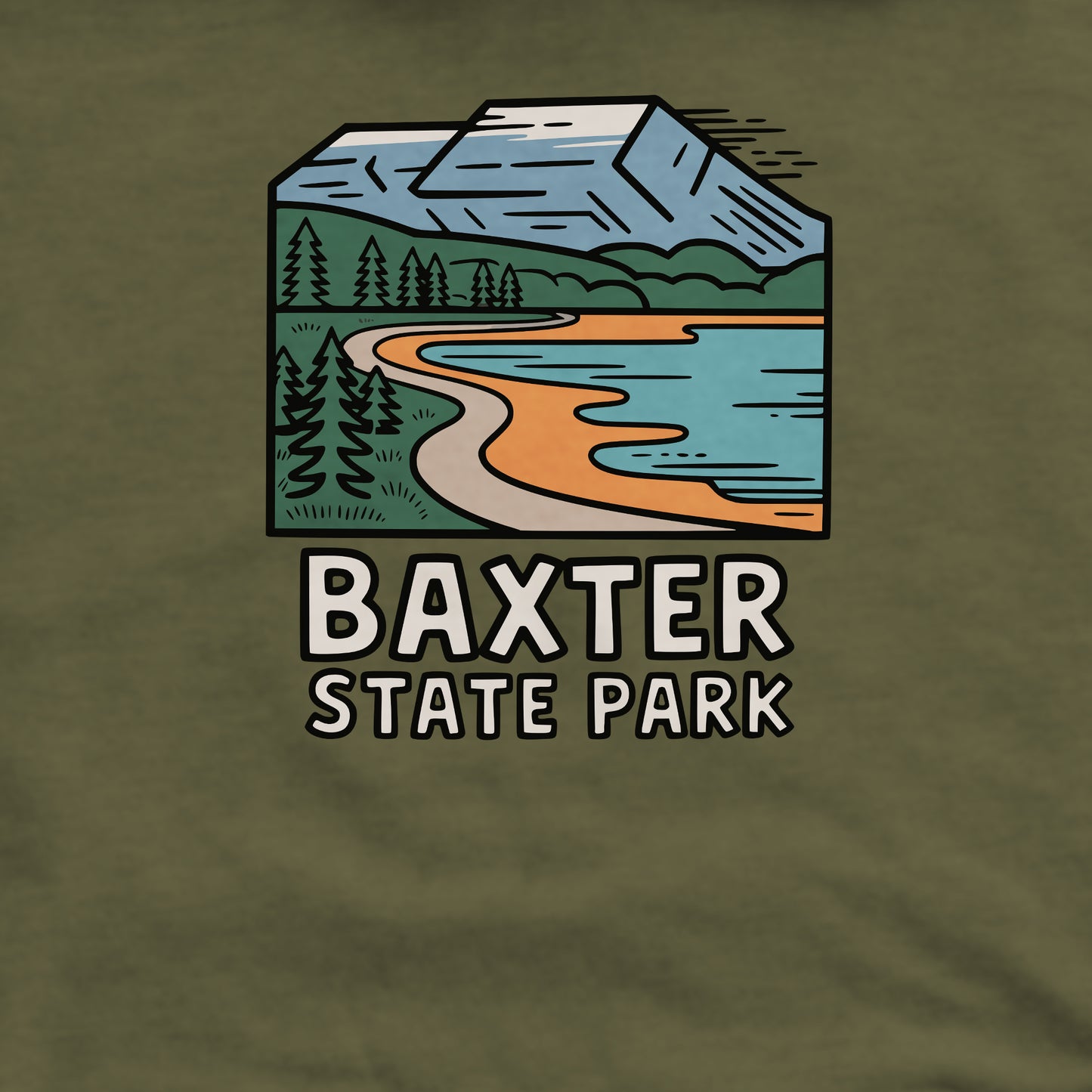 Baxter State Park Crewneck Sweatshirt Adventure and Outdoors Themed Sweatshirt