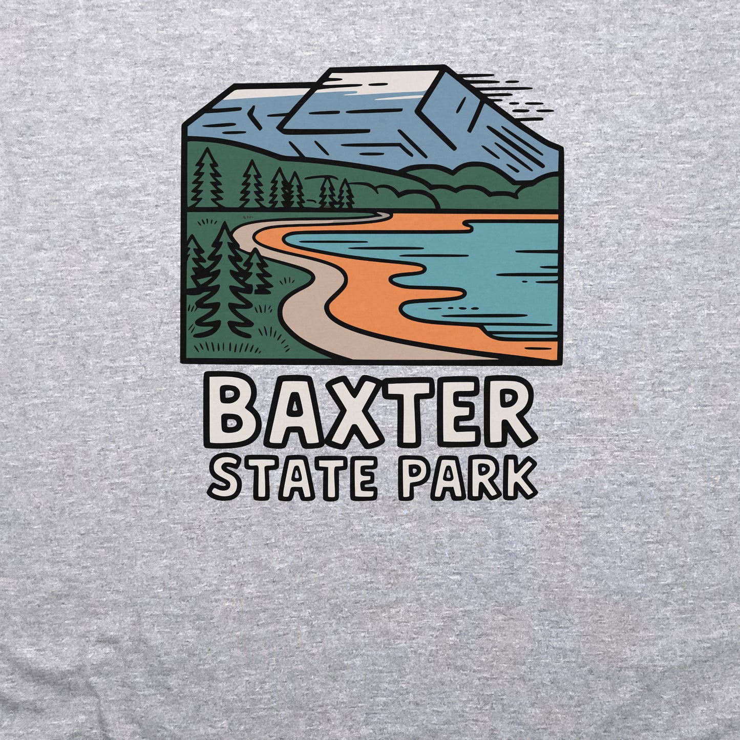 Baxter State Park Crewneck Sweatshirt Adventure and Outdoors Themed Sweatshirt