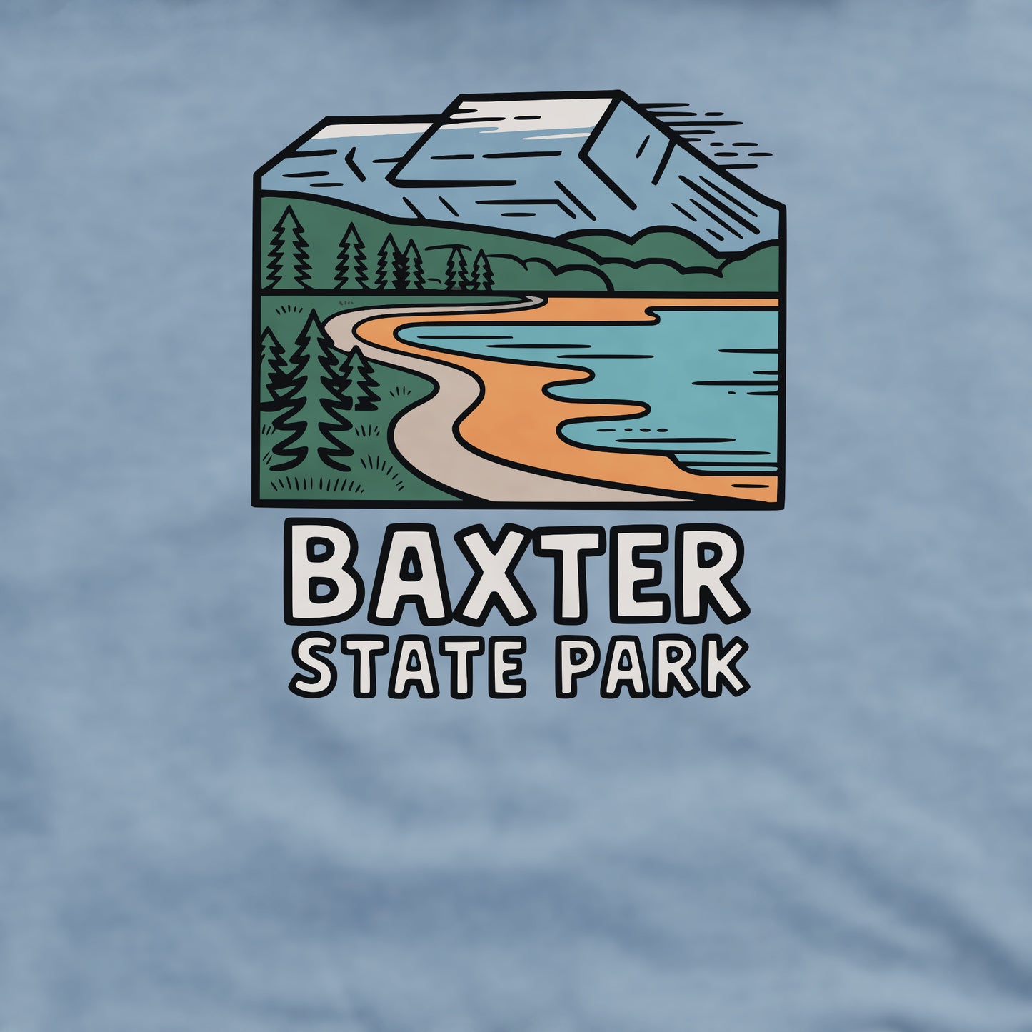 Baxter State Park Crewneck Sweatshirt Adventure and Outdoors Themed Sweatshirt