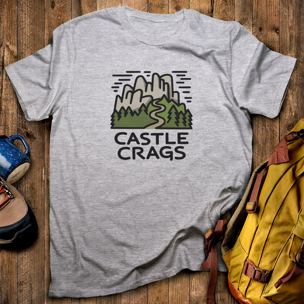 Castle Crags State Park T-Shirt Sport Grey Adventure and Outdoors Themed T-Shirt