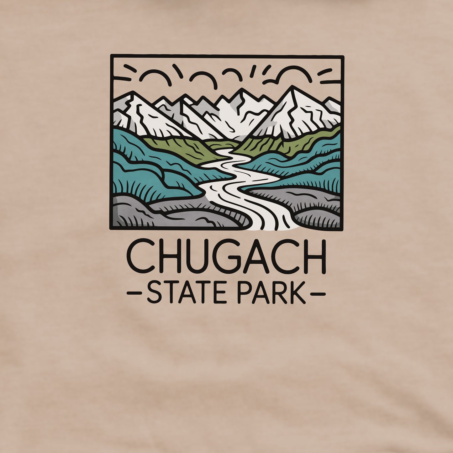 Chugach State Park Crewneck Sweatshirt Adventure and Outdoors Themed Sweatshirt