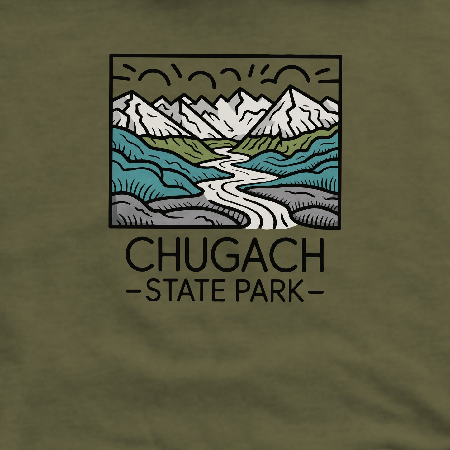 Chugach State Park Crewneck Sweatshirt Adventure and Outdoors Themed Sweatshirt