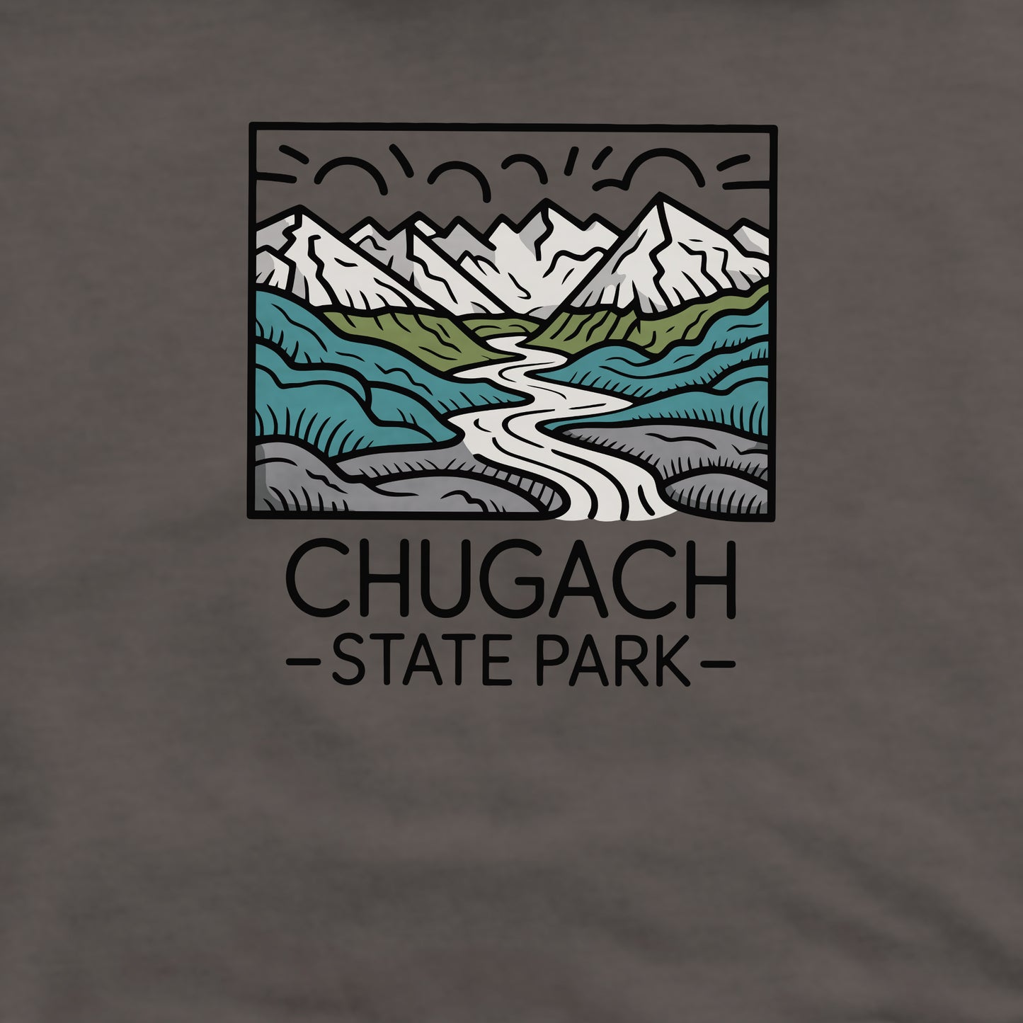 Chugach State Park Crewneck Sweatshirt Adventure and Outdoors Themed Sweatshirt