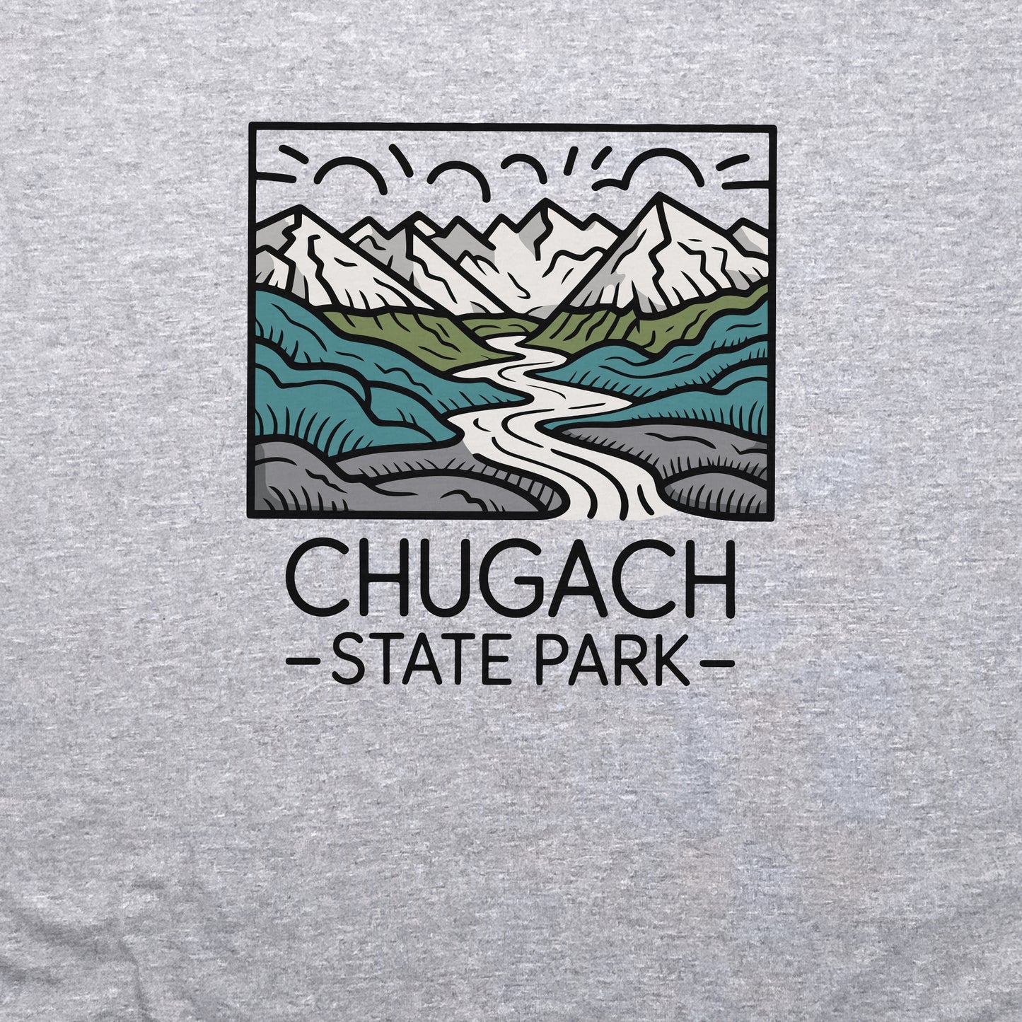 Chugach State Park Crewneck Sweatshirt Adventure and Outdoors Themed Sweatshirt