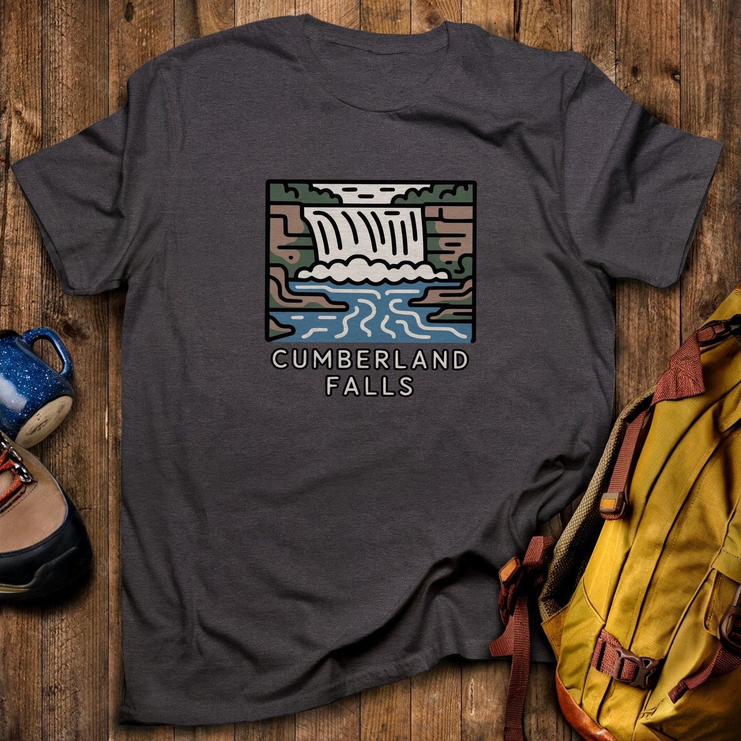 Cumberland Falls State Park T-Shirt Dark Heather Adventure and Outdoors Themed T-Shirt