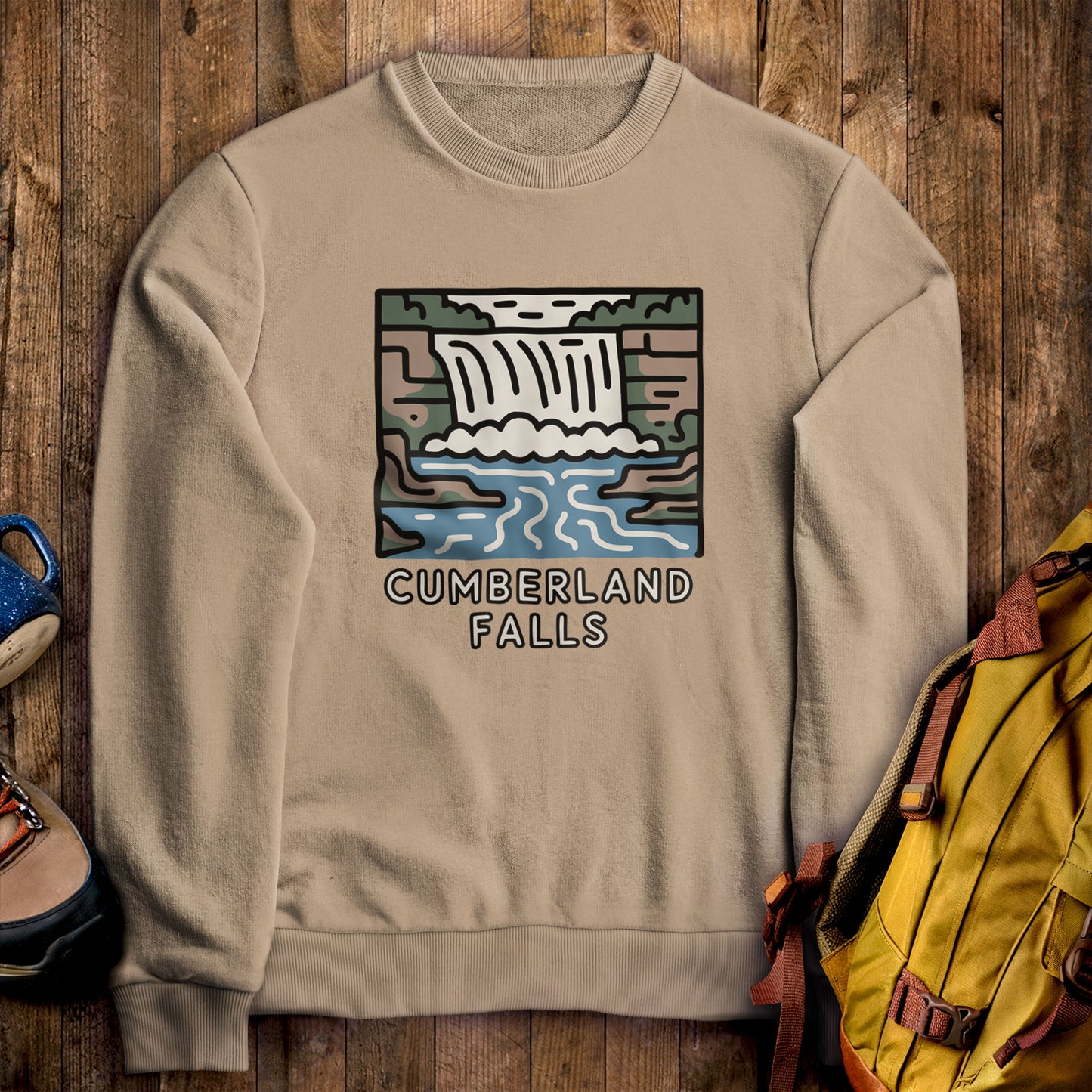Cumberland Falls State Park Crewneck Sweatshirt Sand Adventure and Outdoors Themed Sweatshirt