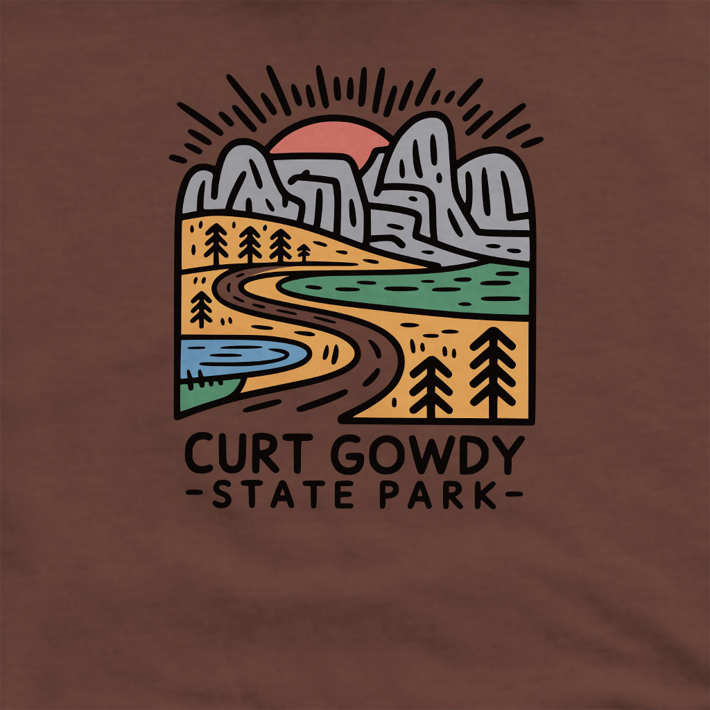 Curt Gowdy State Park Crewneck Sweatshirt Adventure and Outdoors Themed Sweatshirt